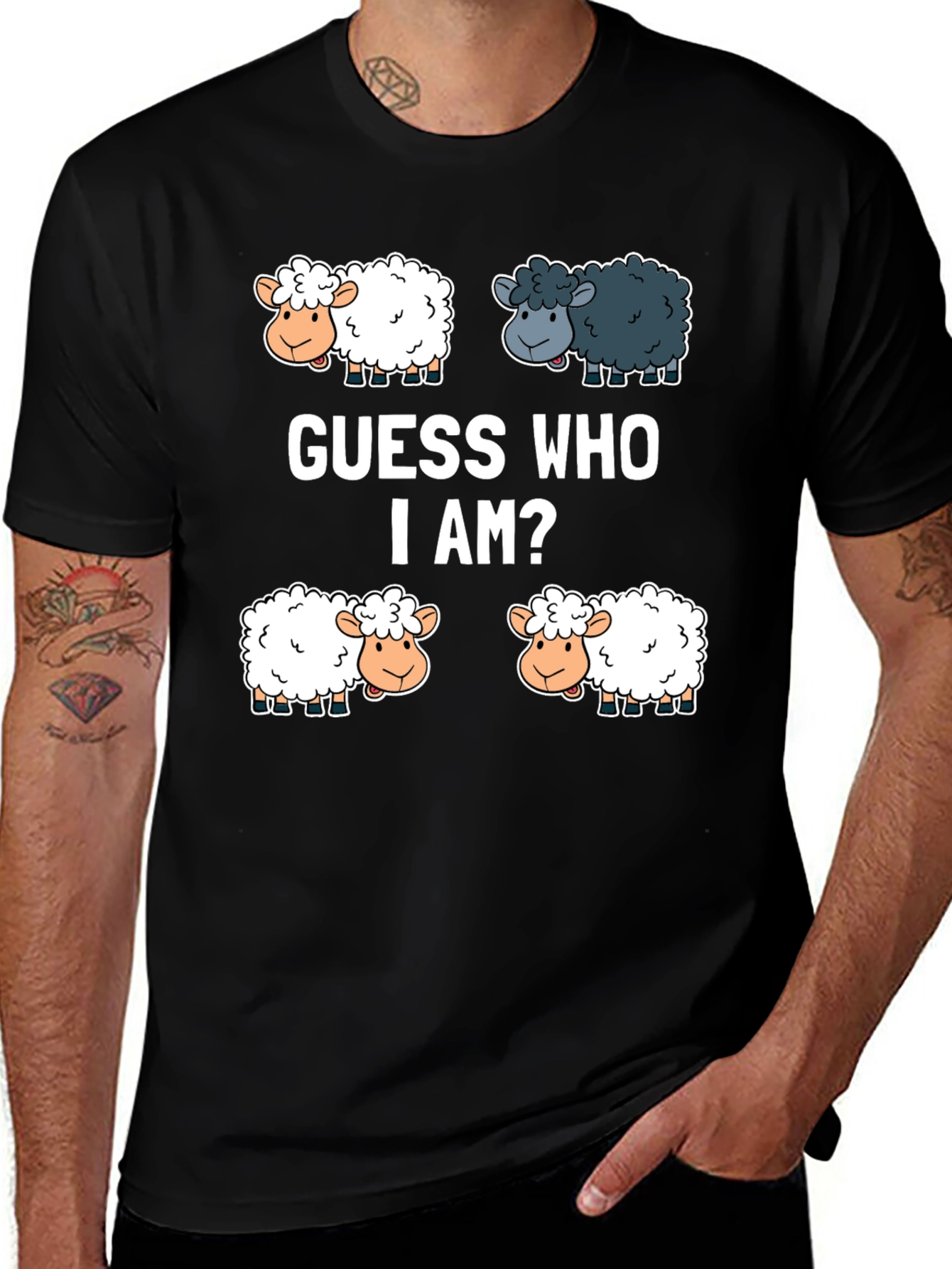 Variant 29 of Guess Who I Am? Sheep Graphic T-Shirt