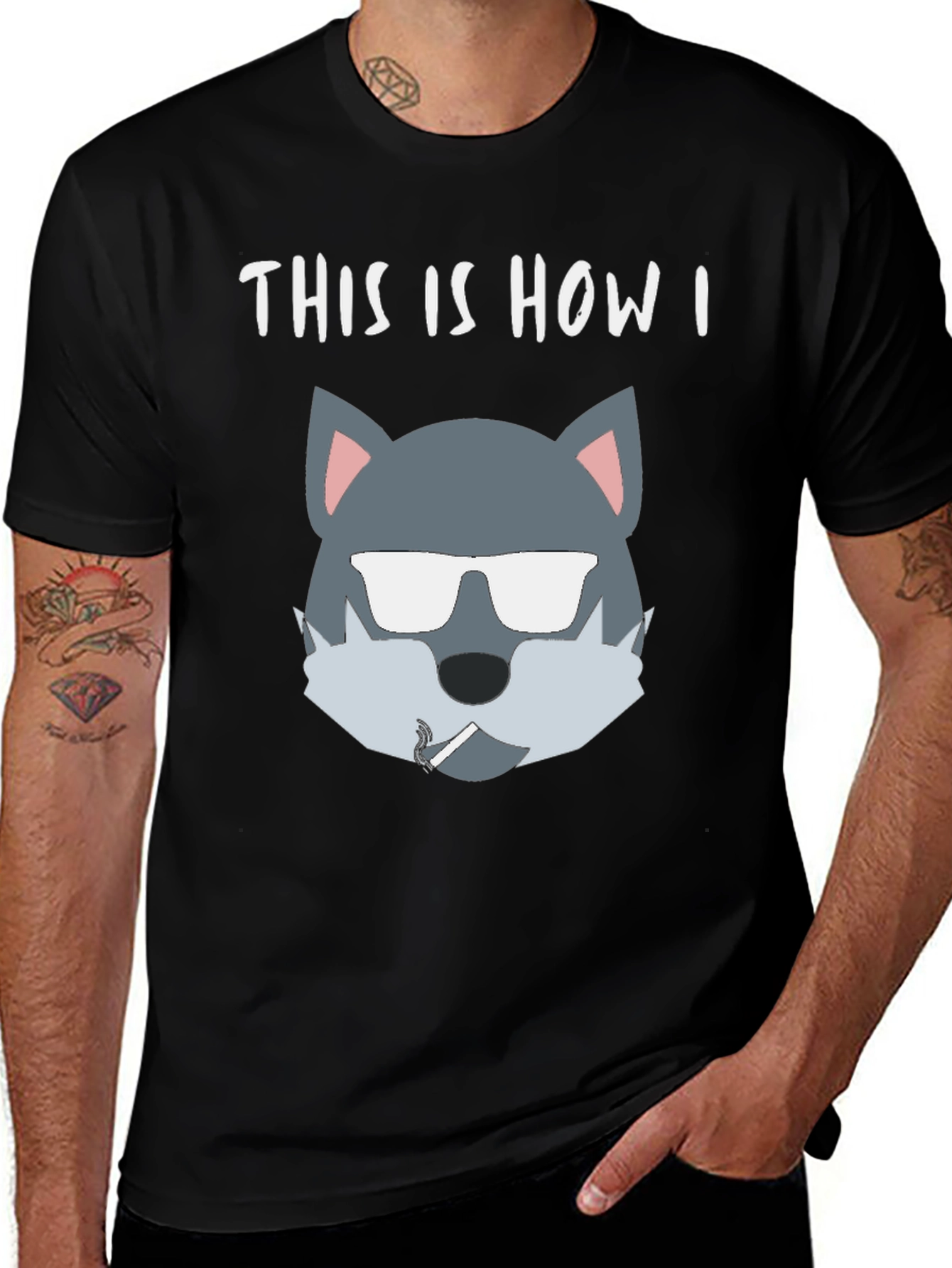 Variant 7 of Cool Wolf T-Shirt - This Is How I Roll