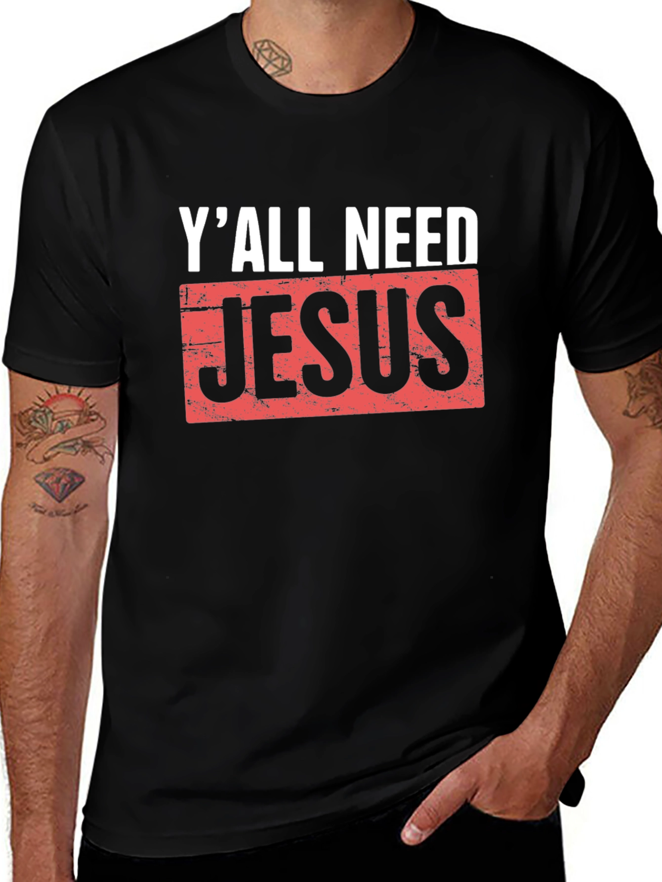 Variant 19 of Y'all Need Jesus Graphic T-Shirt