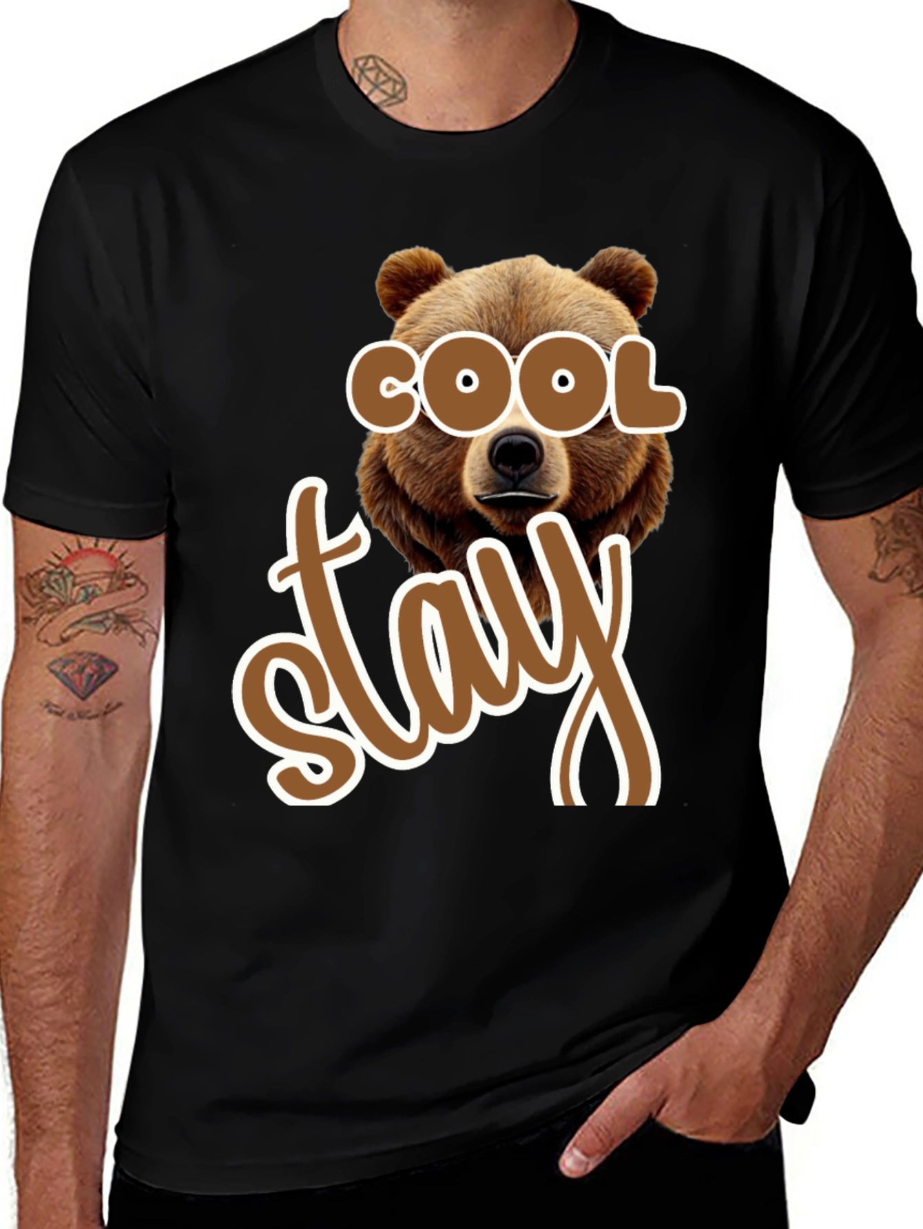 Variant 18 of Cool Stay Bear Graphic T-Shirt