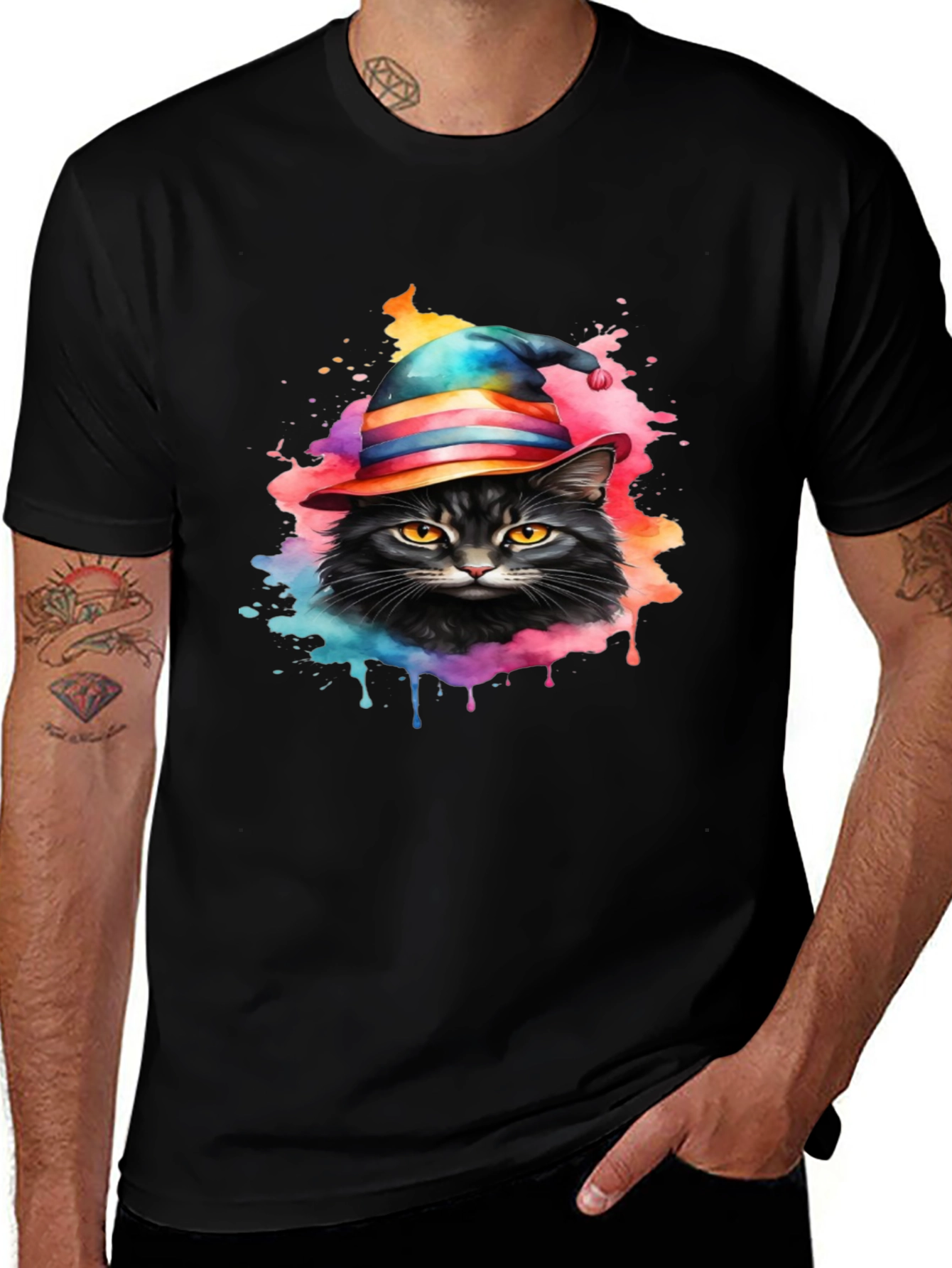 Variant 13 of Whimsical Cat Wizard T-Shirt