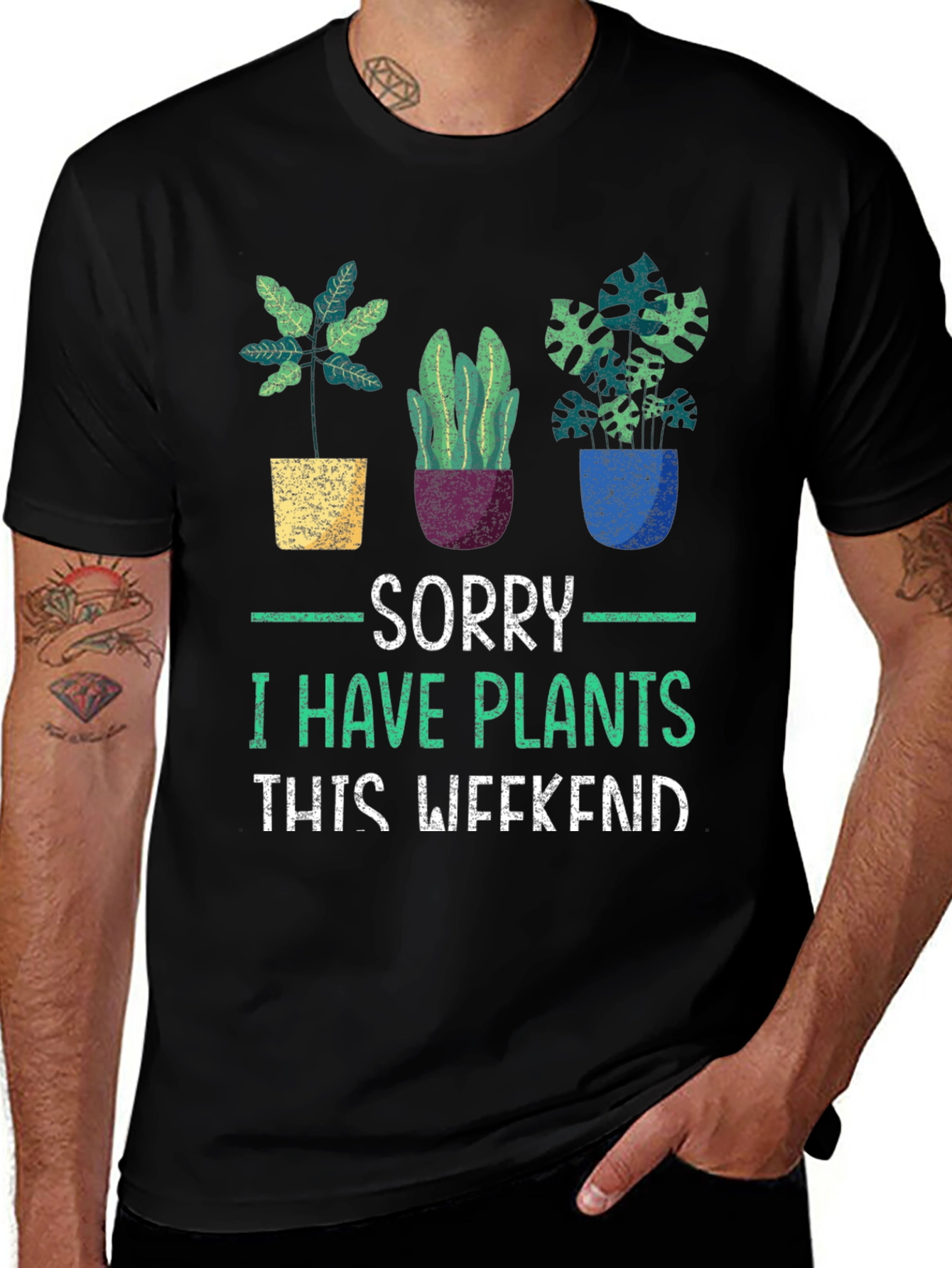 Variant 6 of Plant Lover T-Shirt: Sorry I Have Plants Weekend Tee