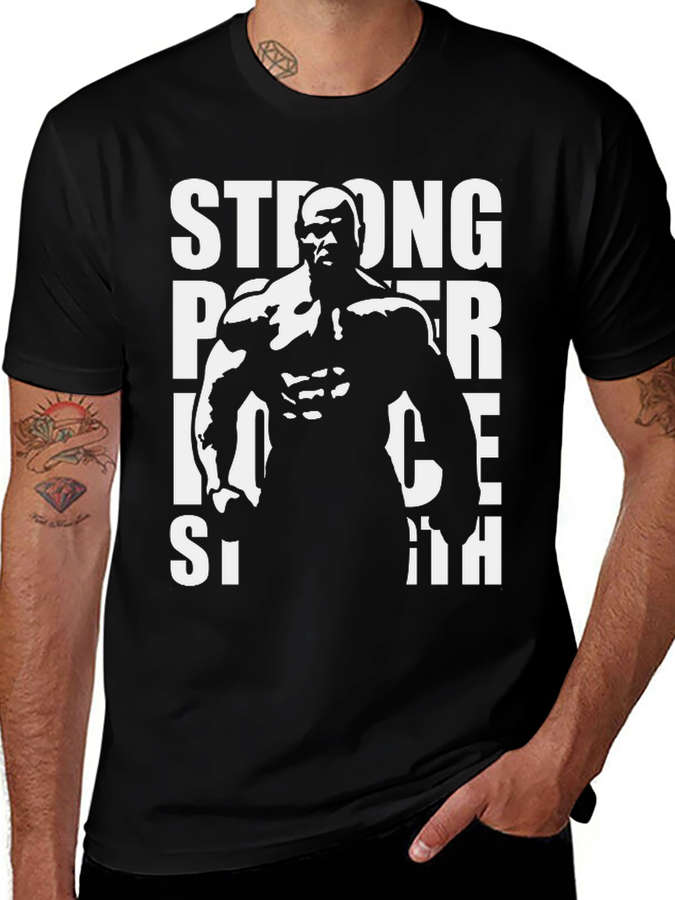 Variant 18 of Stronger T-Shirt - Power and Strength Graphic Tee