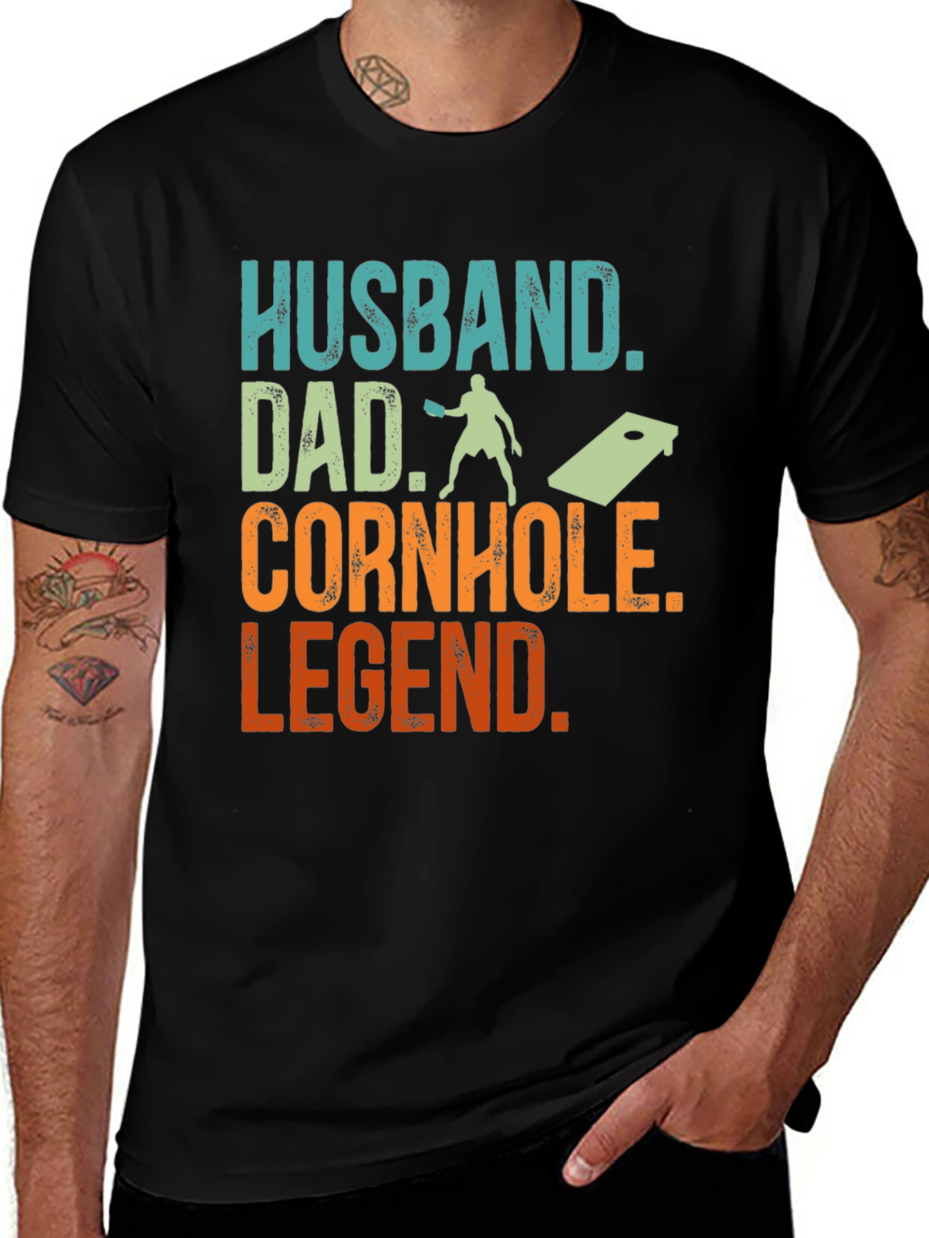 Variant 9 of Husband Dad Cornhole Legend T-Shirt