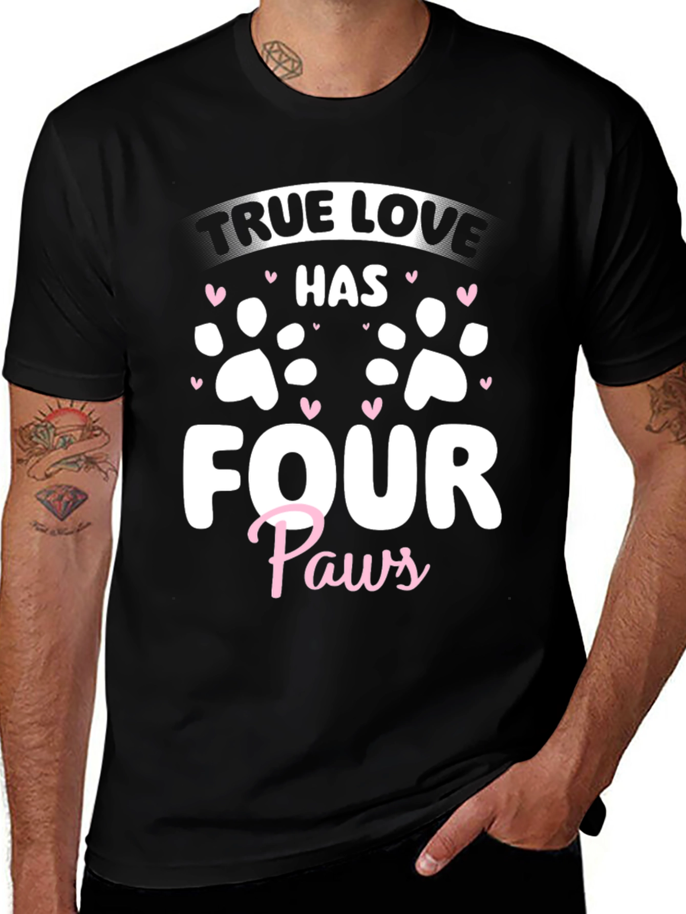 Variant 14 of True Love Has Four Paws - Pet Lover Tee