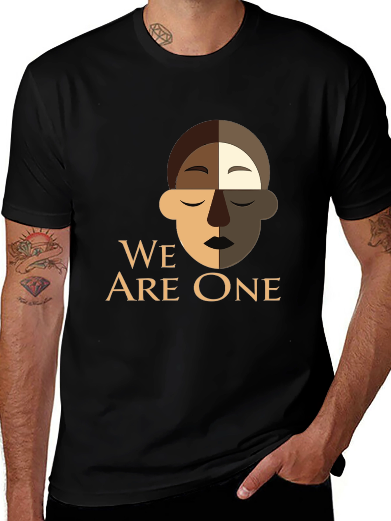 Variant 16 of We Are One Graphic T-Shirt - Black
