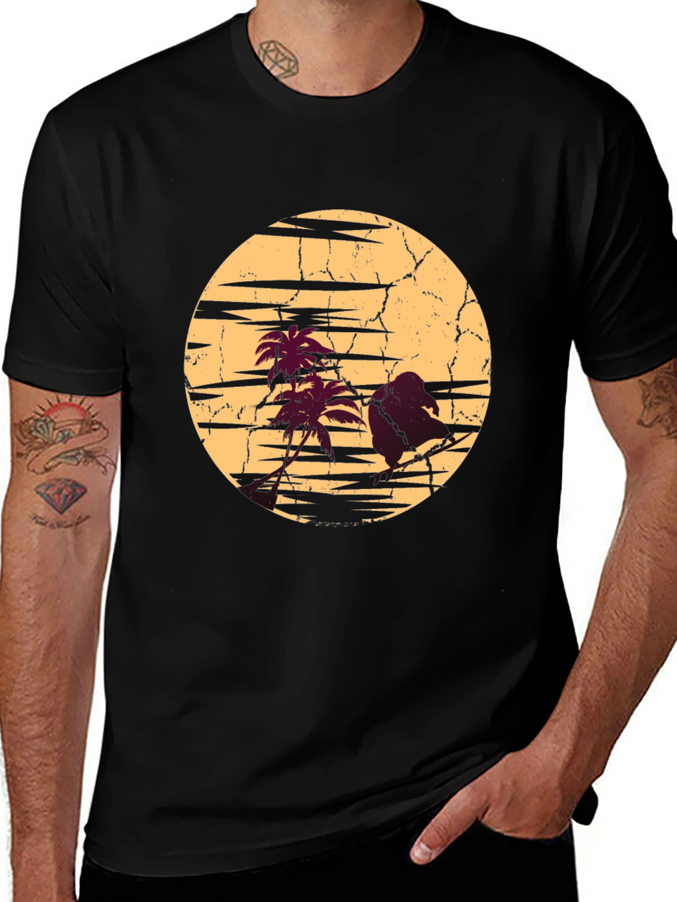 Variant 24 of Sunset Palms Graphic Tee