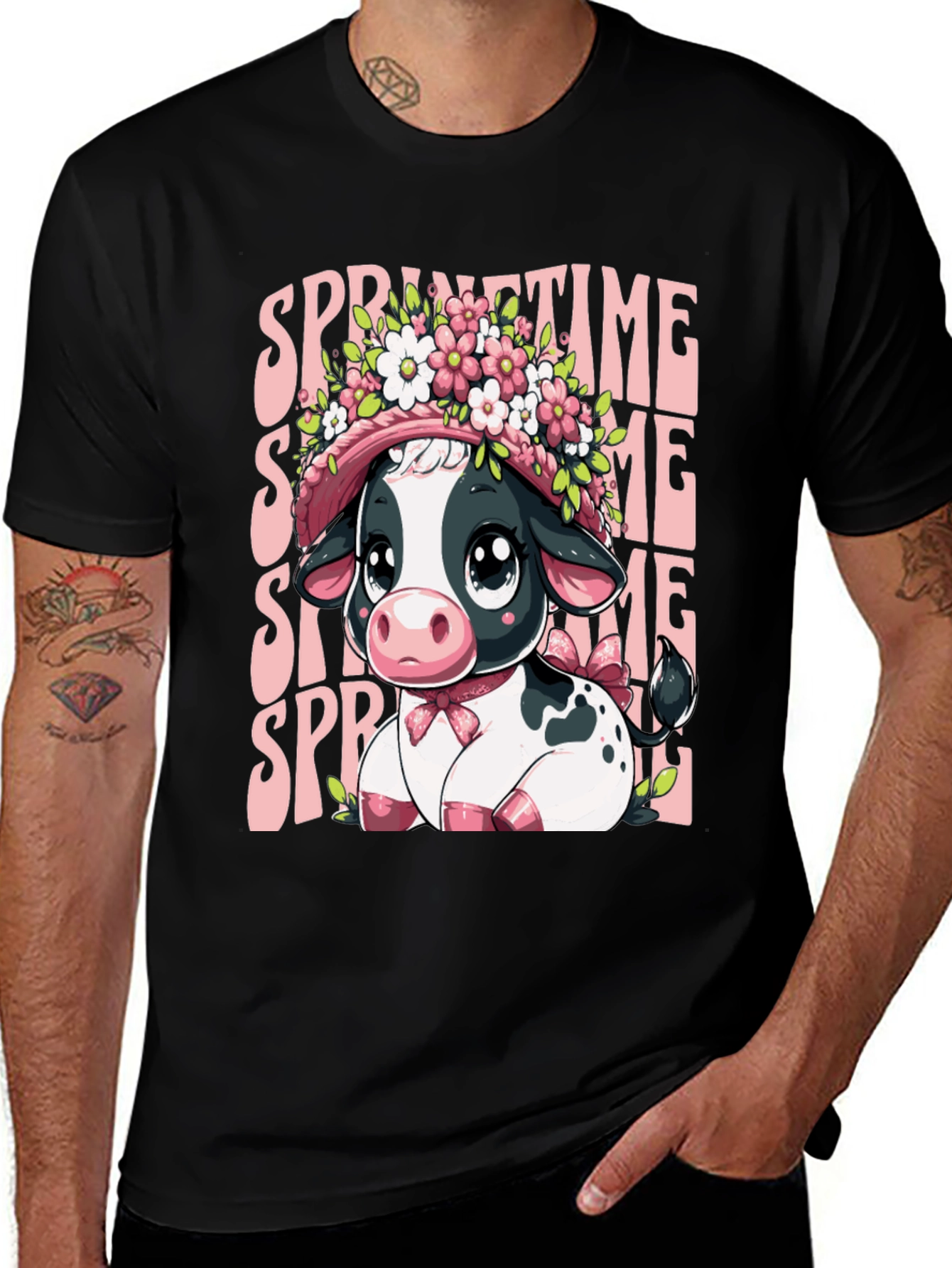 Variant 21 of Springtime Cow T-Shirt
