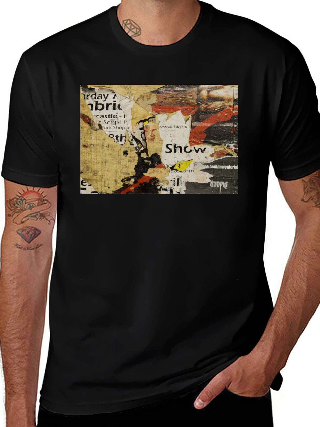 Variant 5 of Abstract Urban Art Black T-Shirt