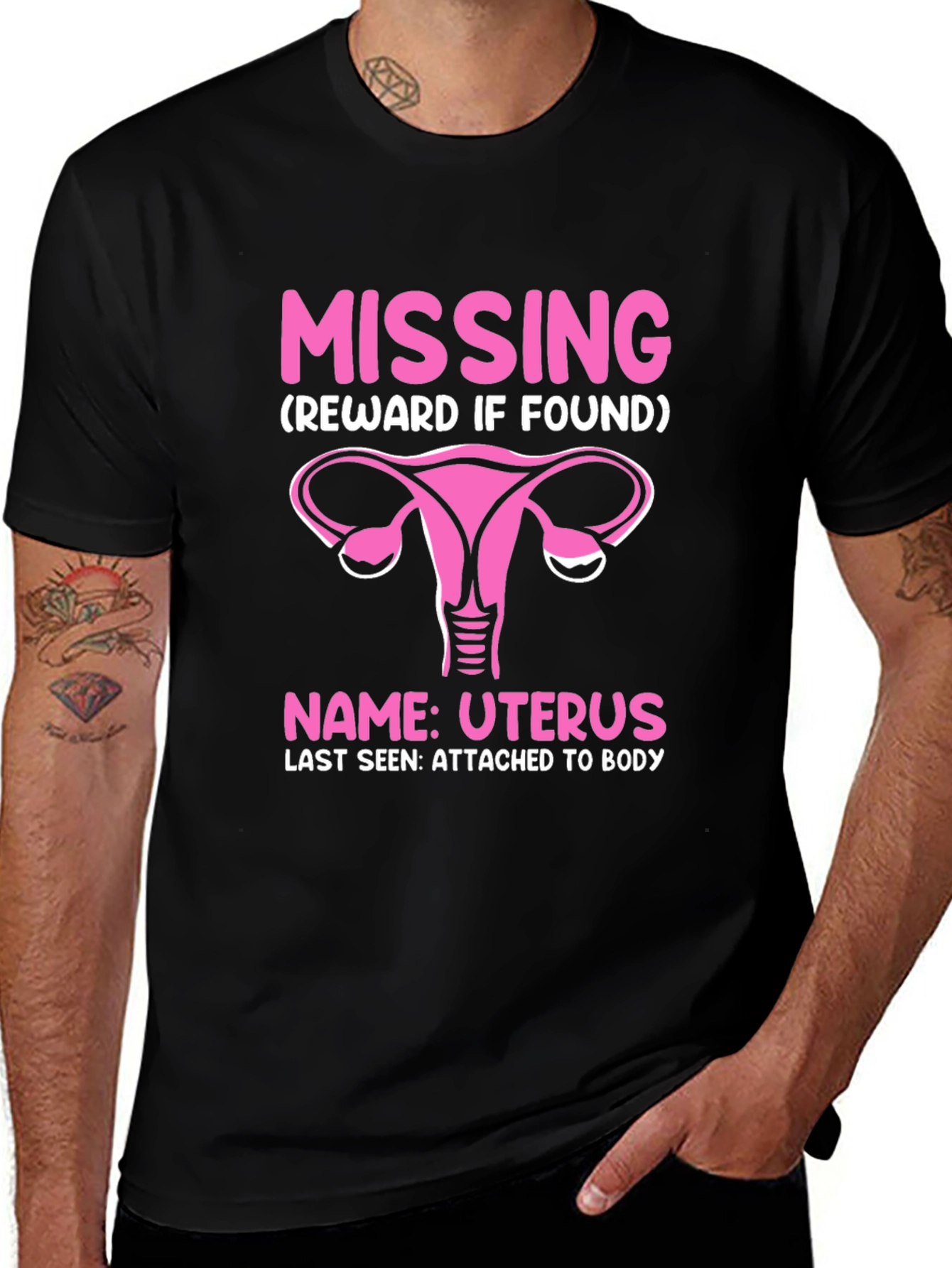 Variant 8 of Missing Uterus T-Shirt - Funny Women's Health Awareness Tee