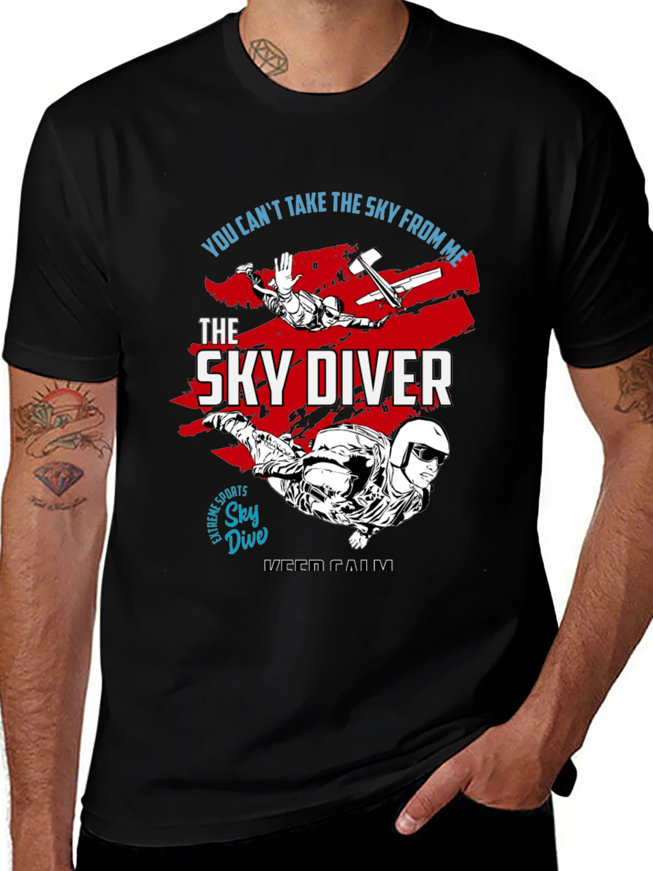 Variant 15 of Skydiving T-Shirt - You Can't Take the Sky From Me!