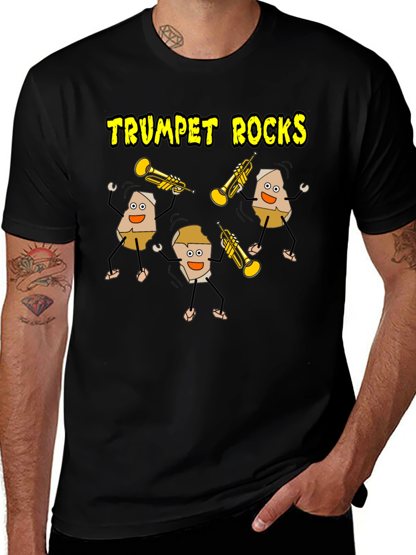 Variant 11 of Trumpet Rocks Graphic Tee - Musical Humor
