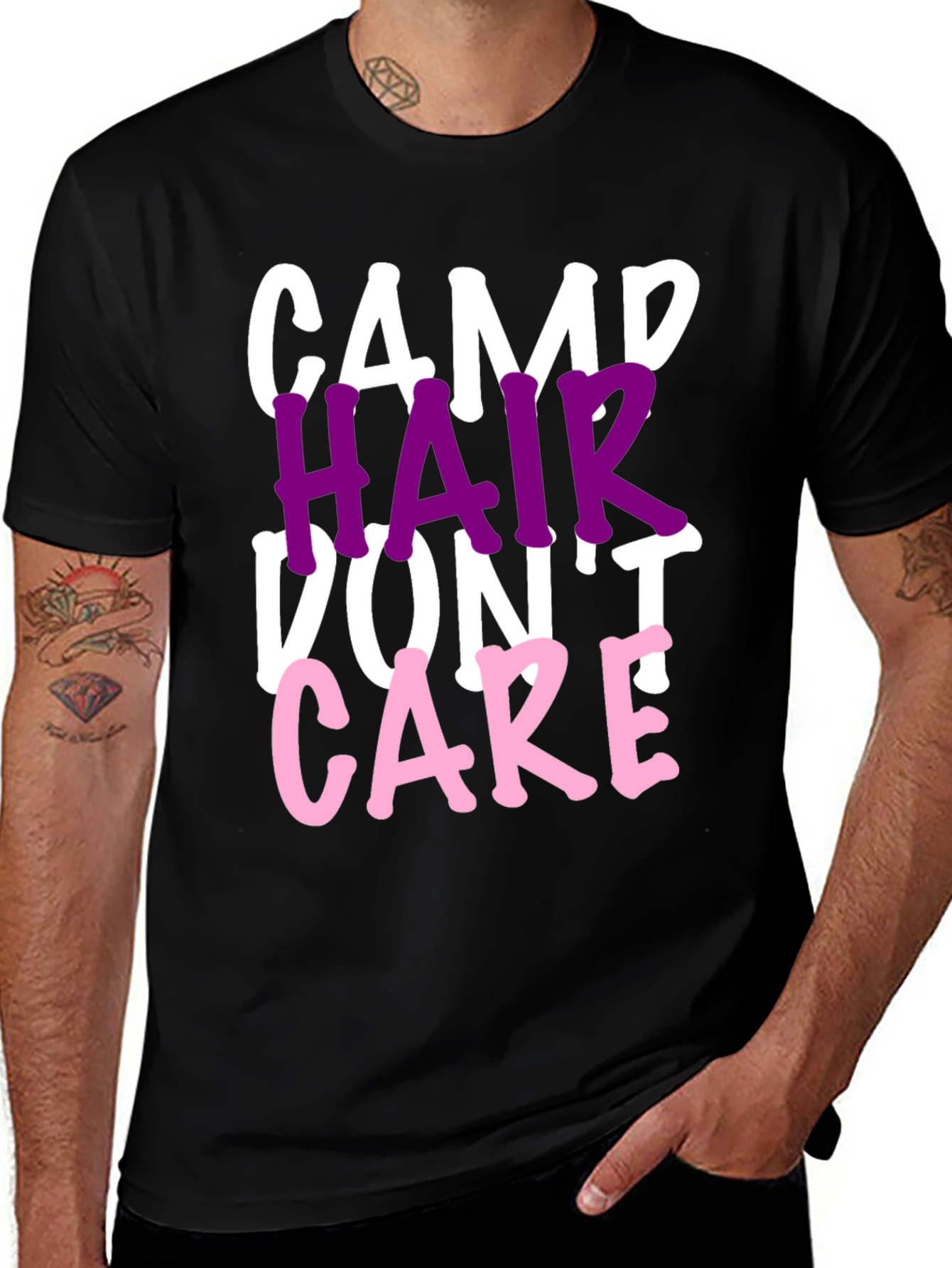 Variant 4 of Camp Hair Don't Care Graphic Tee