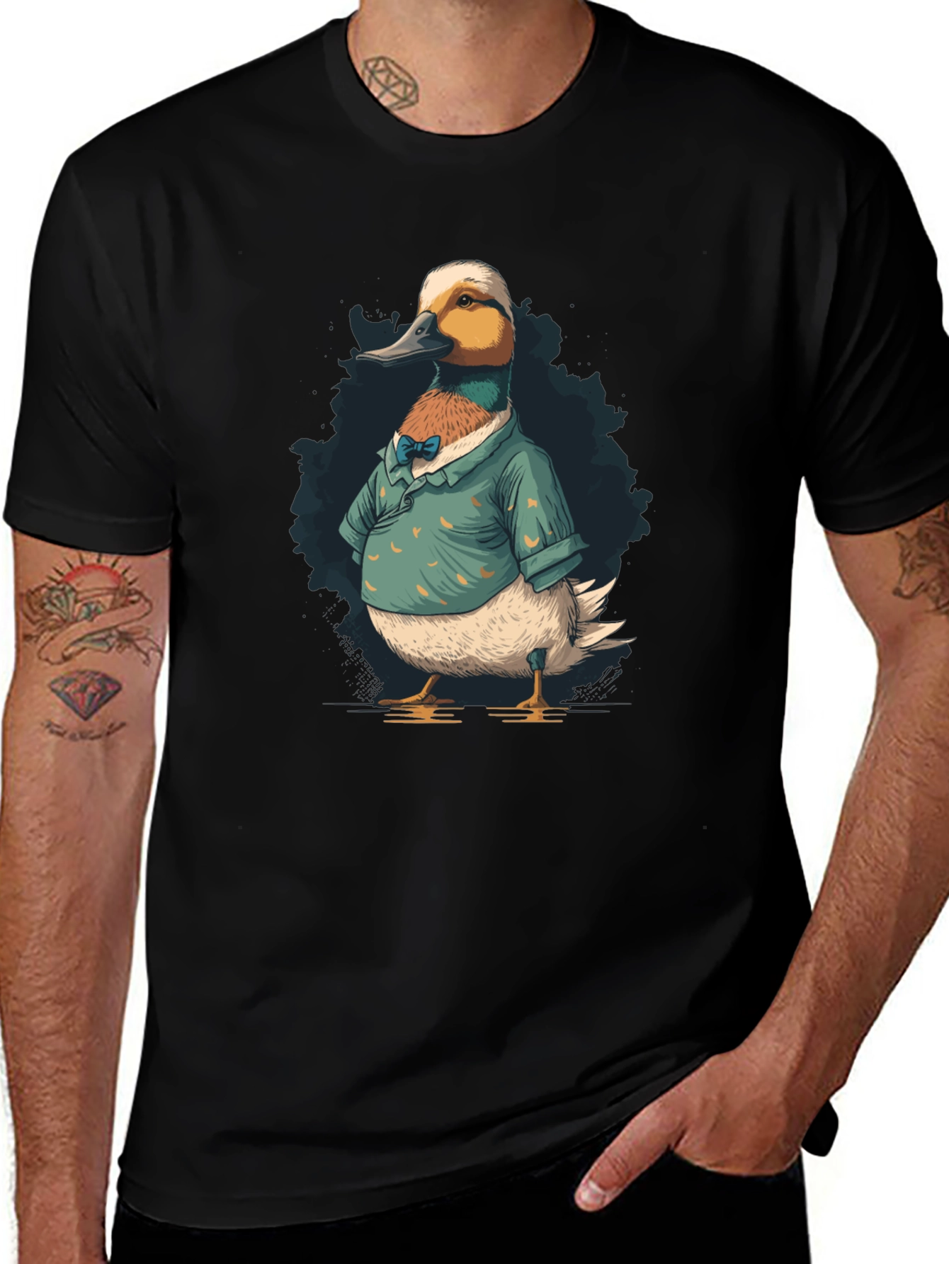 Variant 4 of Duck in a Shirt Men's T-Shirt - Quirky & Stylish