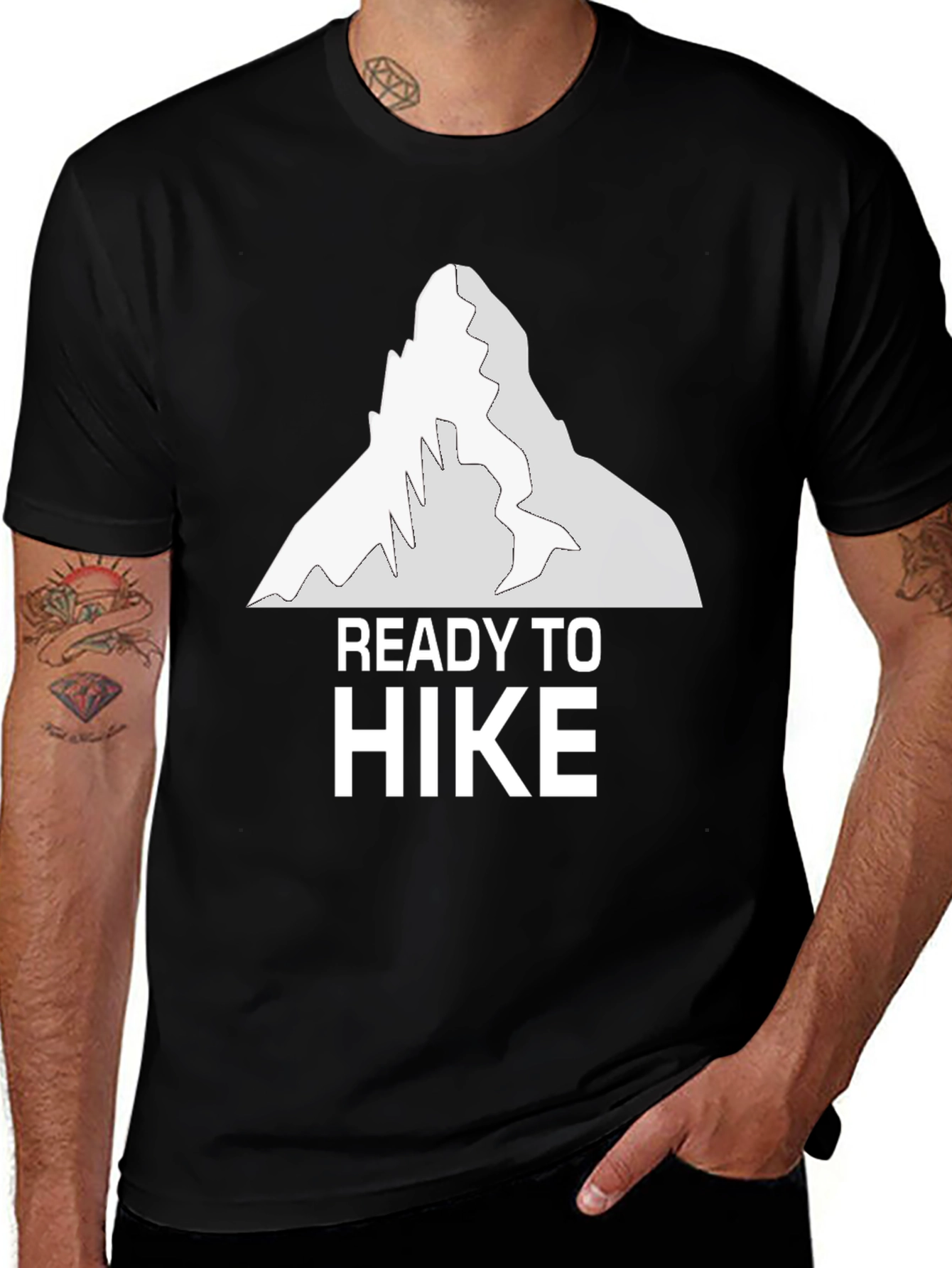 Variant 14 of Ready to Hike Graphic Tee - Mountain Design