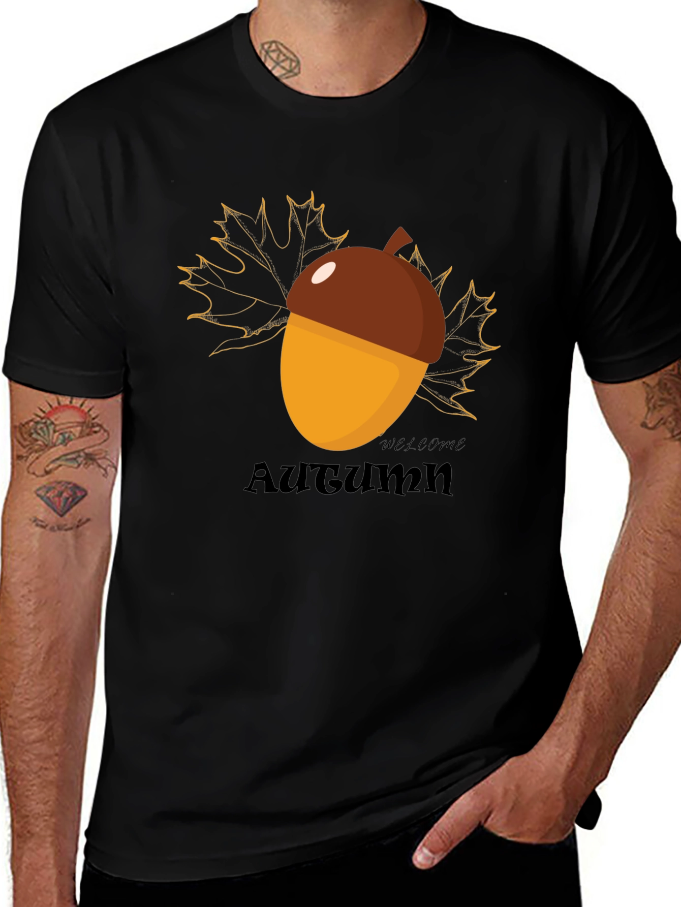 Variant 12 of Welcome Autumn Acorn Graphic T-Shirt