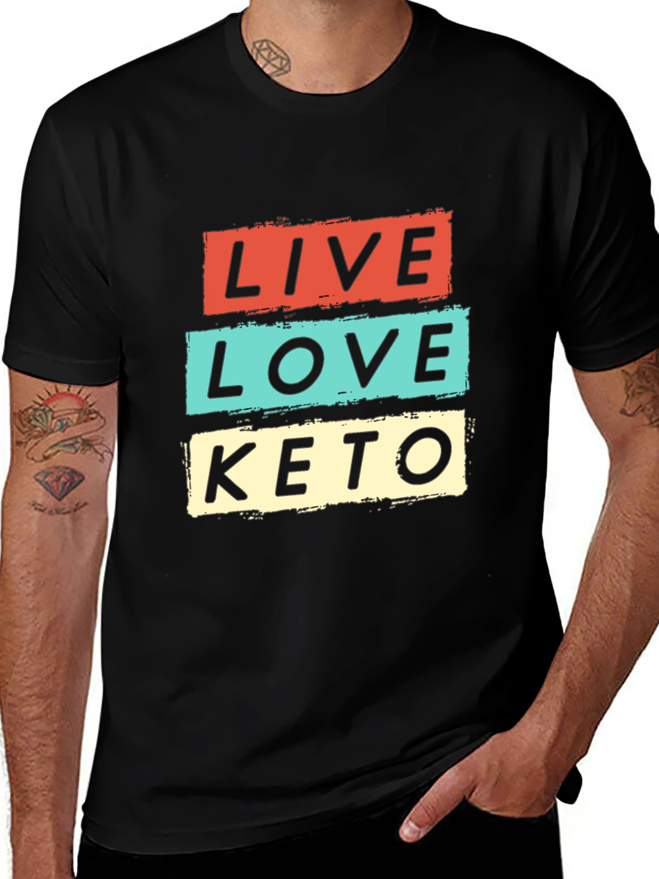 Variant 9 of Live Love Keto Graphic T-Shirt