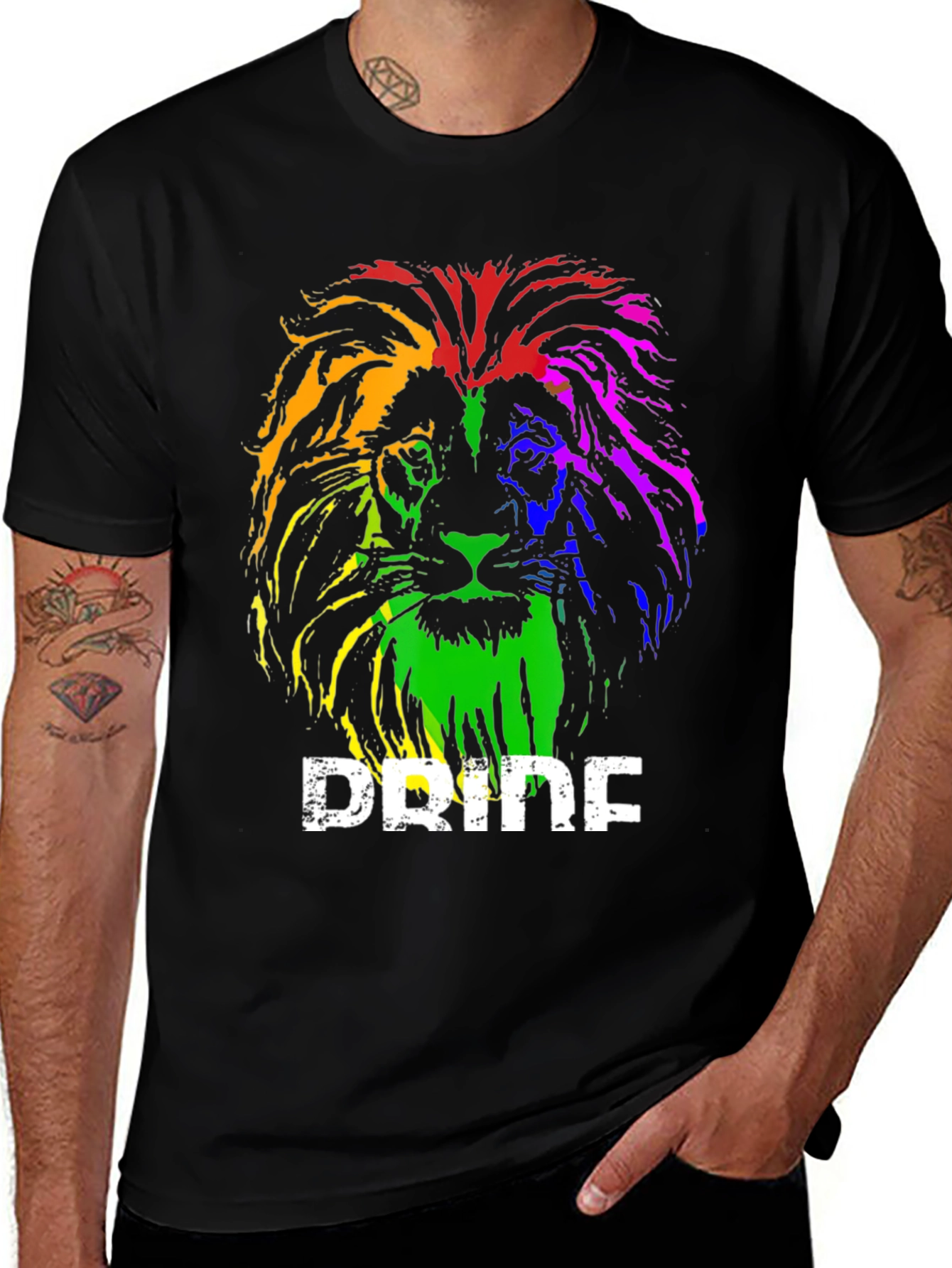 Variant 30 of Rainbow Pride Lion Graphic T-Shirt