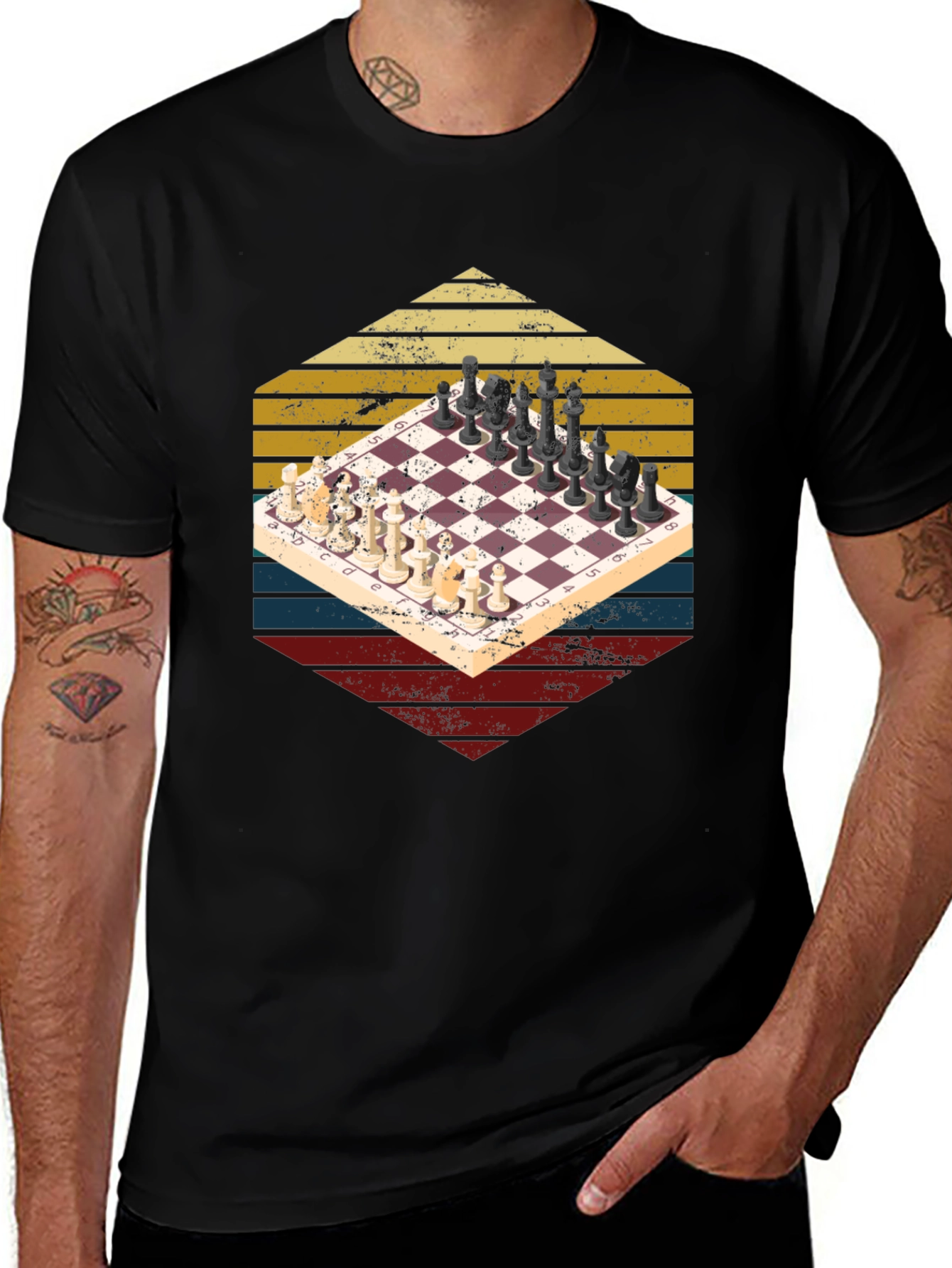 Variant 18 of Chess Game Graphic Tee - Vintage Style