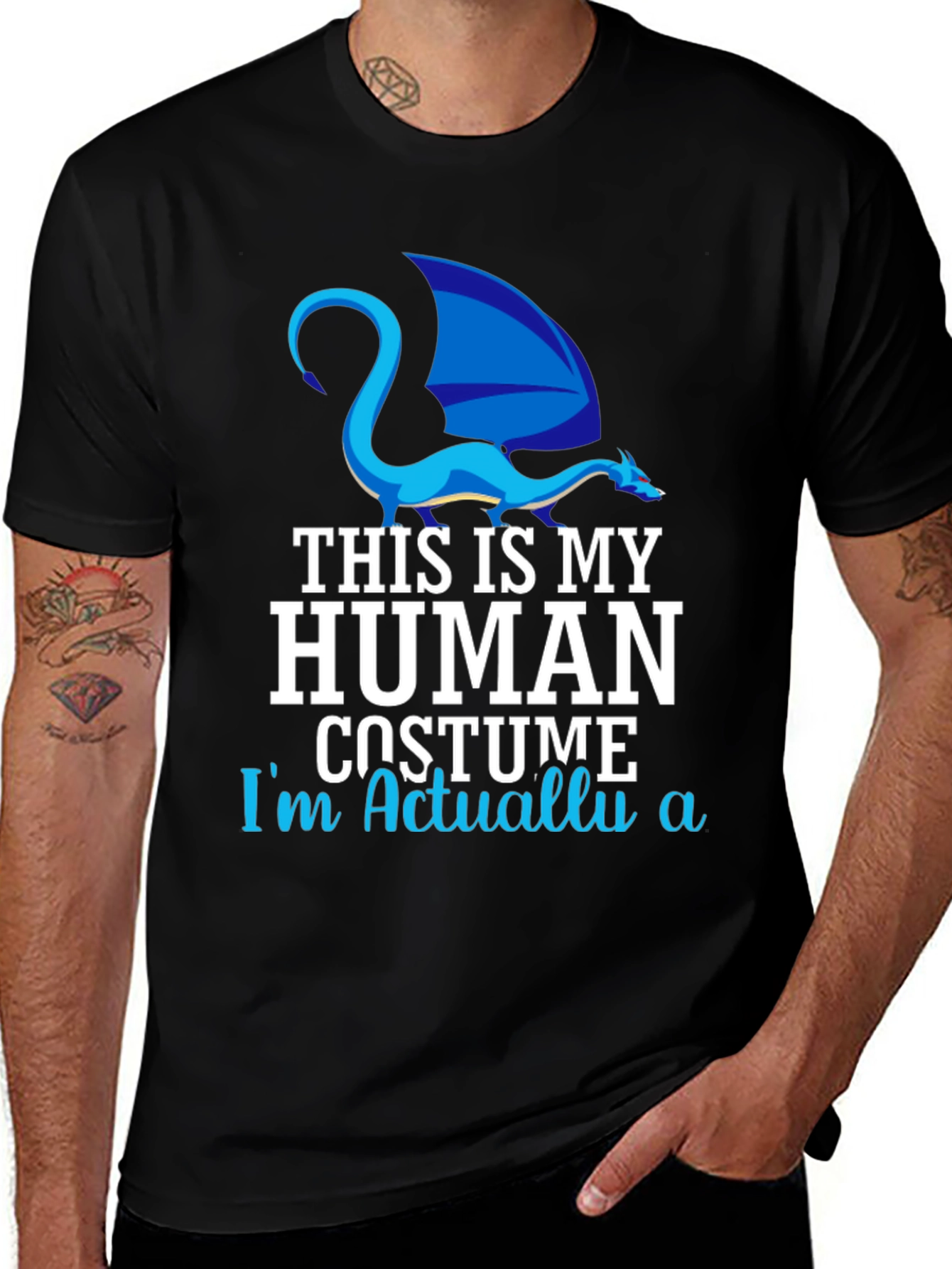 Variant 14 of Human Costume Dragon T-Shirt