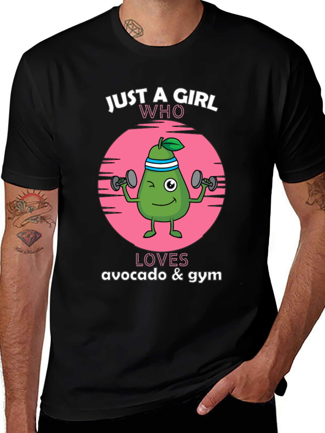 Variant 3 of Just A Girl Who Loves Avocado & Gym T-Shirt