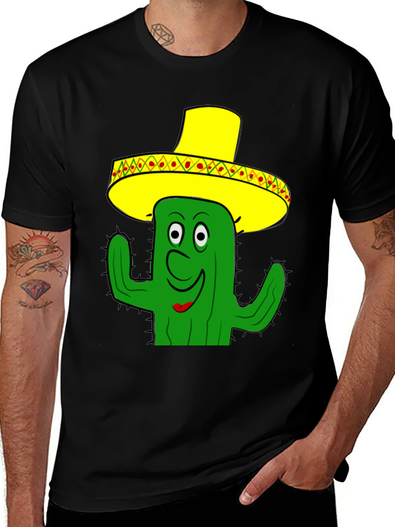 Variant 12 of Cactus Sombrero T-Shirt - Funny Graphic Tee