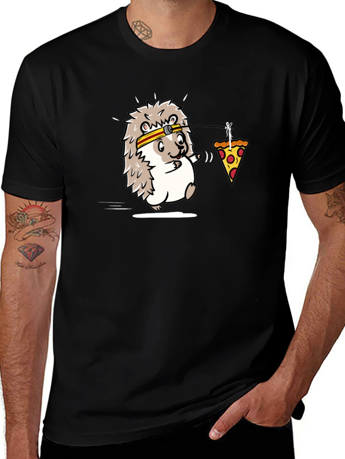 Variant 18 of Funny Hedgehog Pizza Shirt
