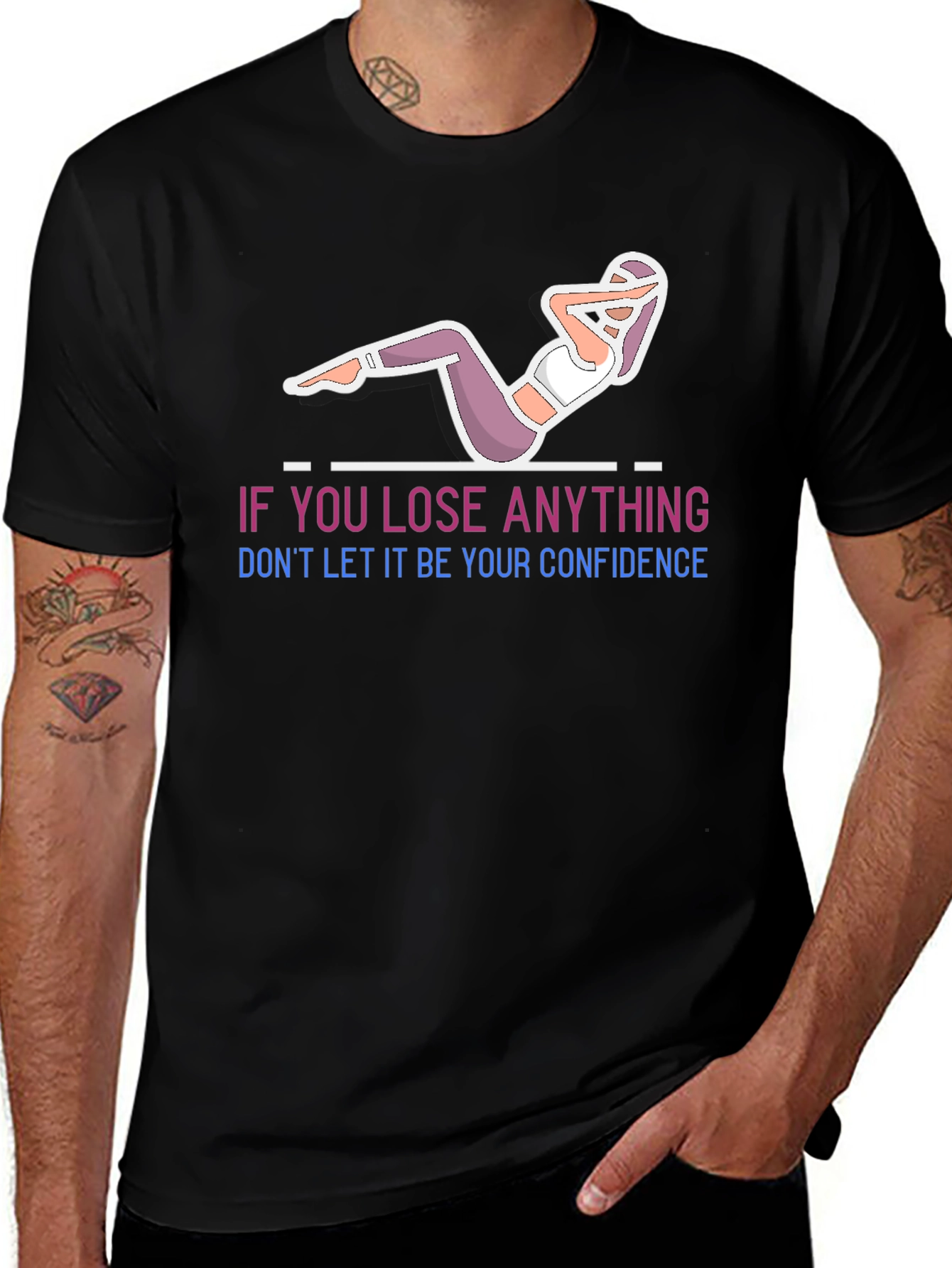 Variant 27 of Confidence Graphic Tee - Fitness Motivation