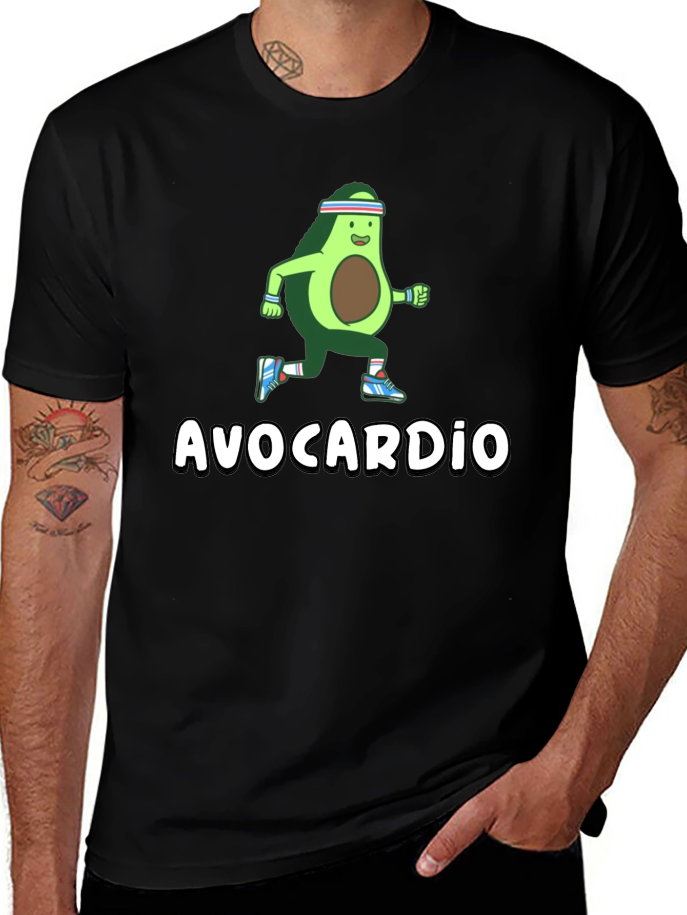 Variant 25 of Avocardio Men's Black Graphic T-Shirt