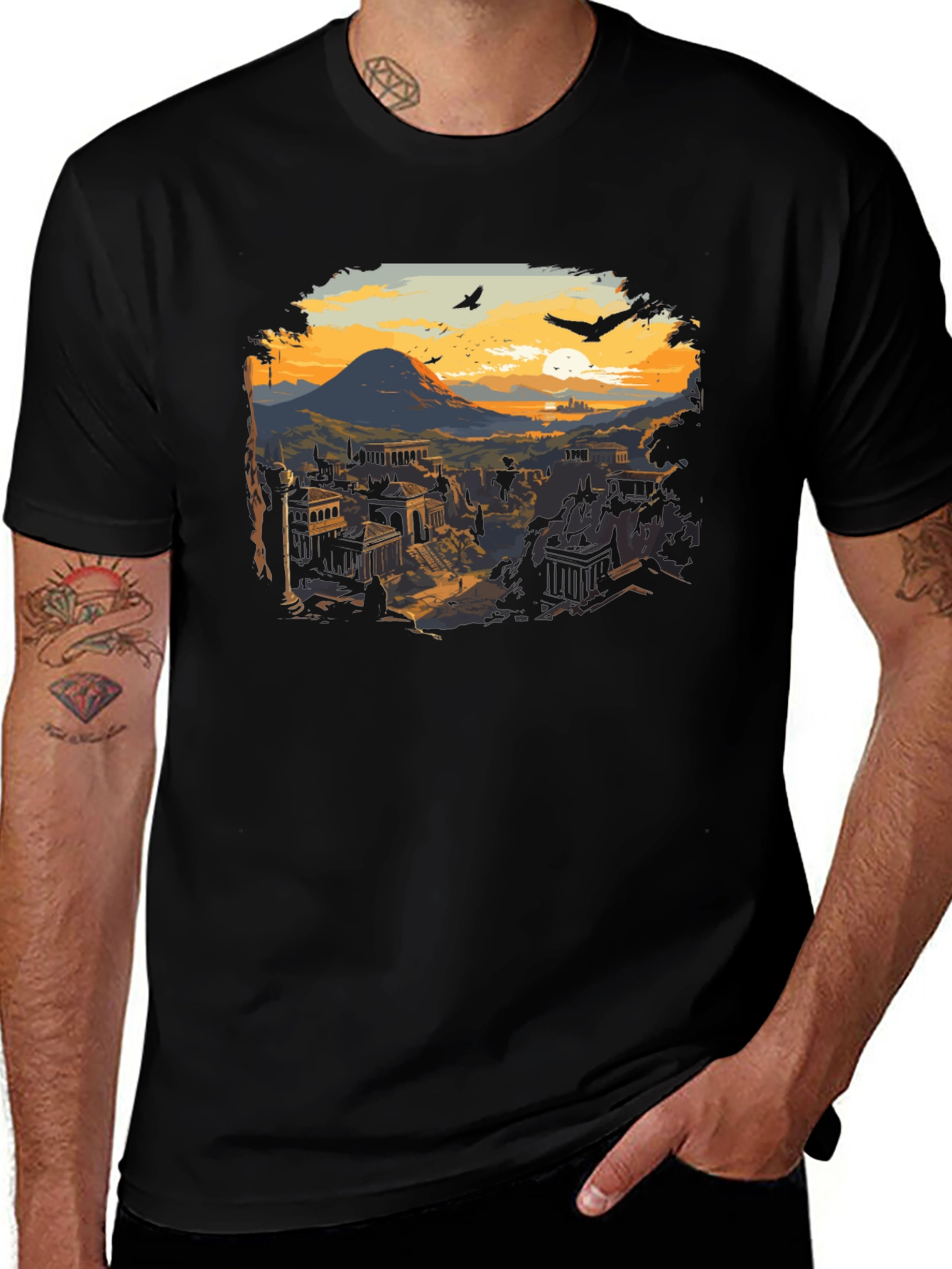 Variant 25 of Ancient City Sunset T-Shirt