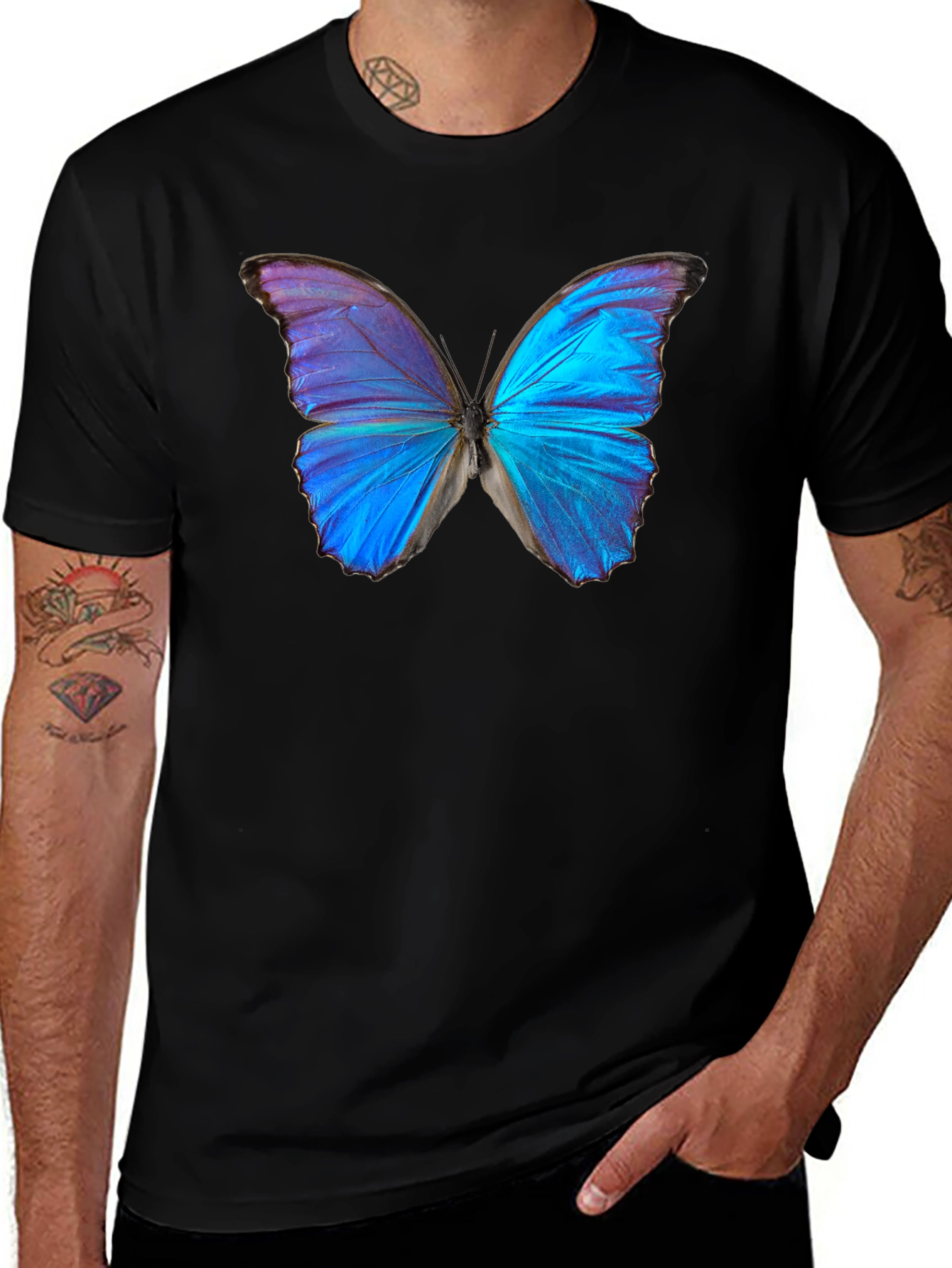 Black Butterfly Graphic Black T-Shirt main image