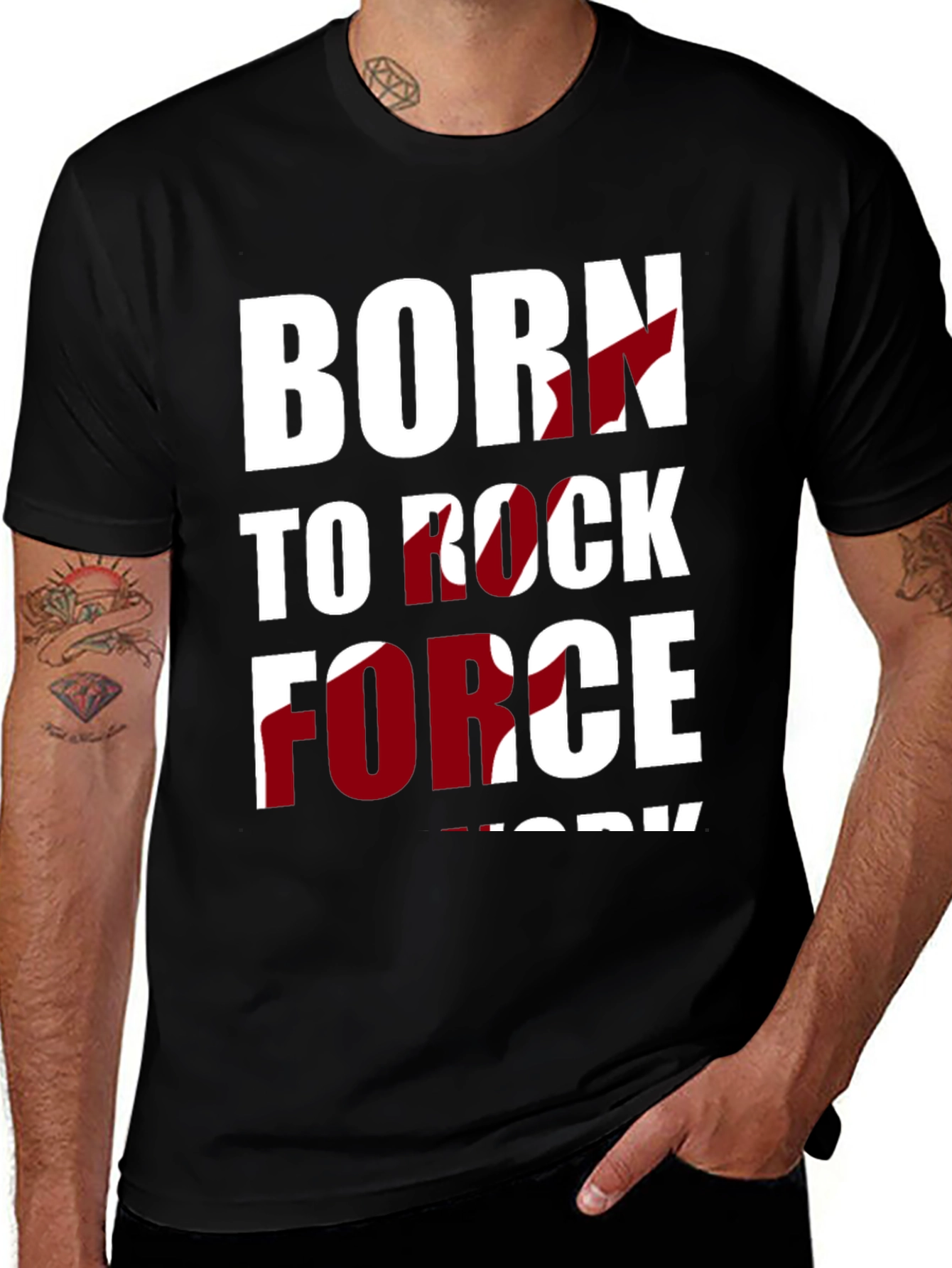 Variant 20 of Born to Rock Force Work Graphic Tee
