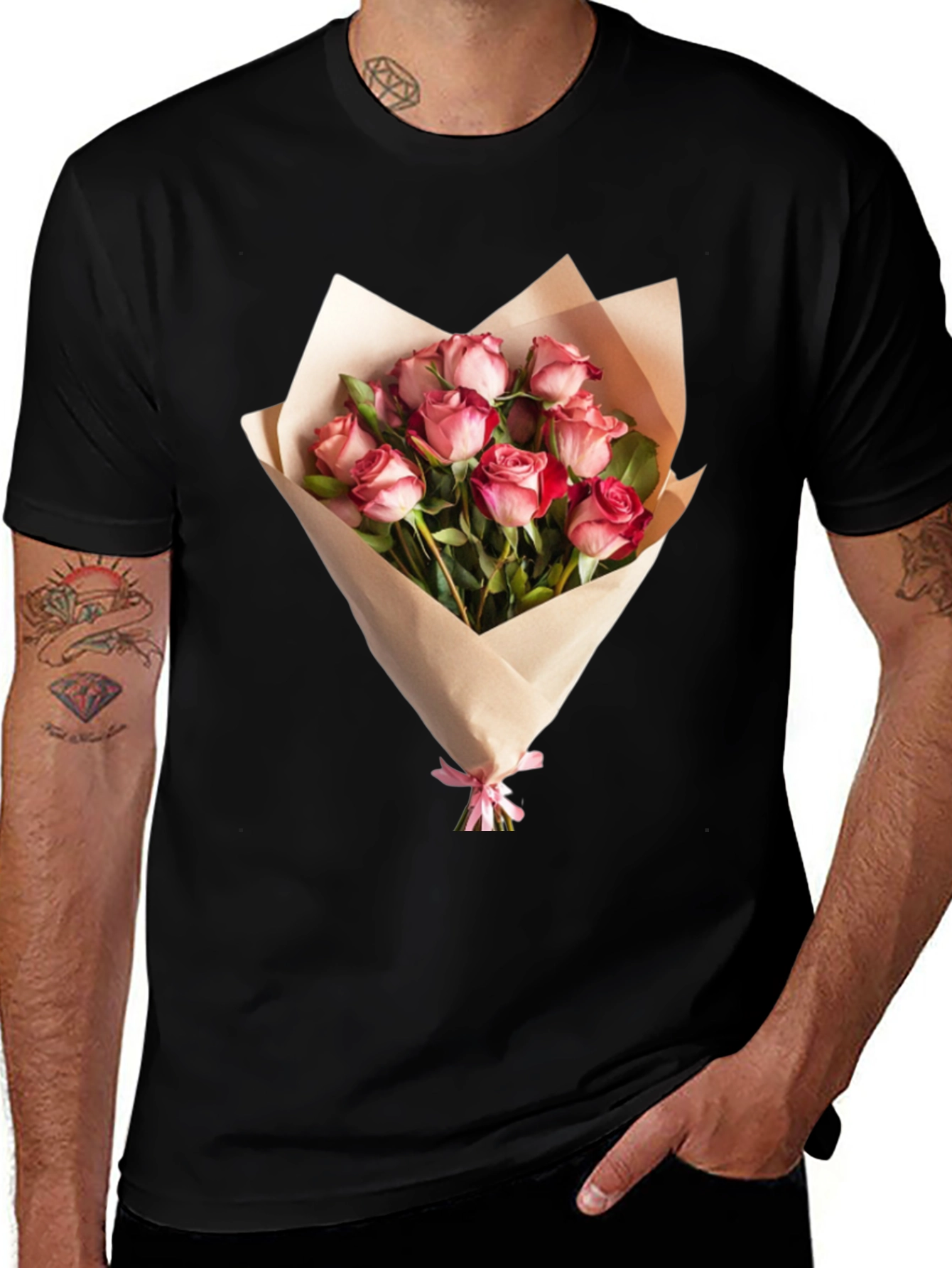 Variant 9 of Roses Bouquet Graphic T-Shirt
