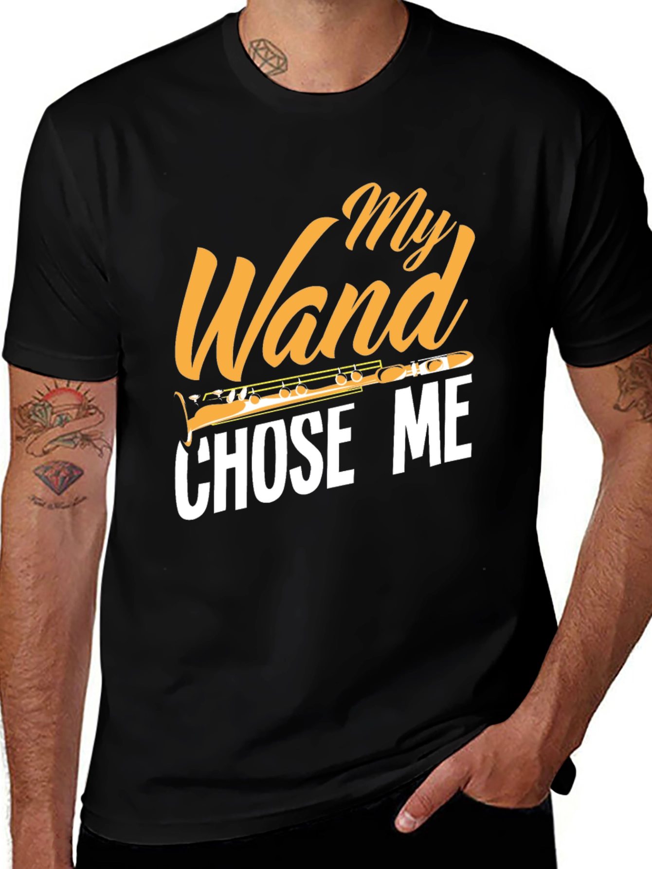 Black Musical 'My Wand Chose Me' Graphic T-Shirt main image