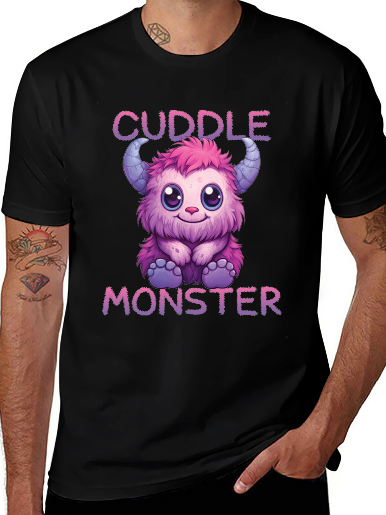 Variant 19 of Cuddle Monster Black T-Shirt