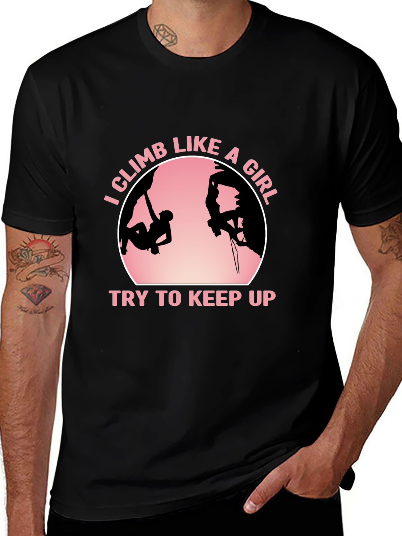 Variant 3 of I Climb Like A Girl Graphic Tee