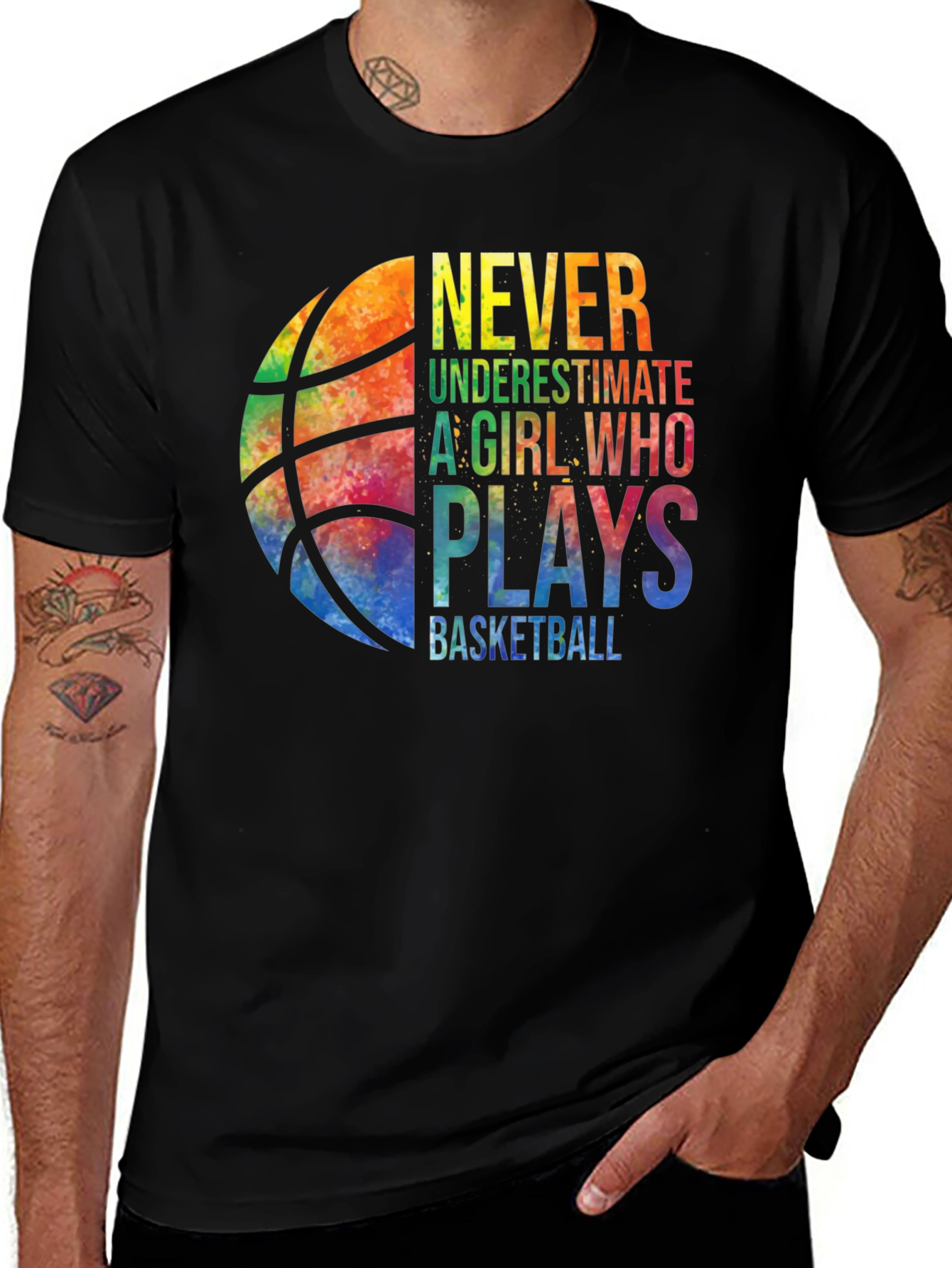 Variant 13 of Basketball Girl T-Shirt - Never Underestimate