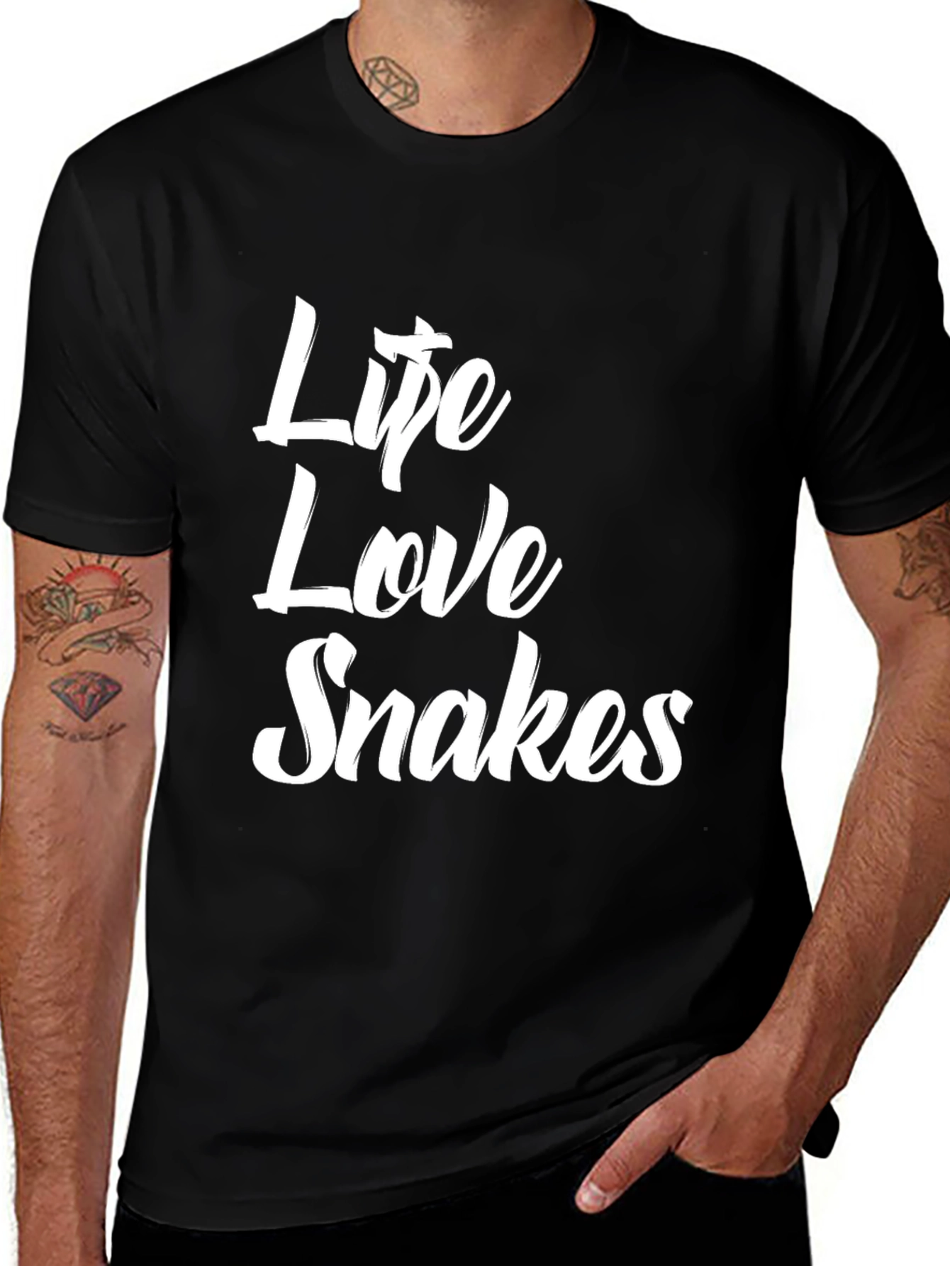 Variant 7 of Life Love Snakes Graphic T-Shirt
