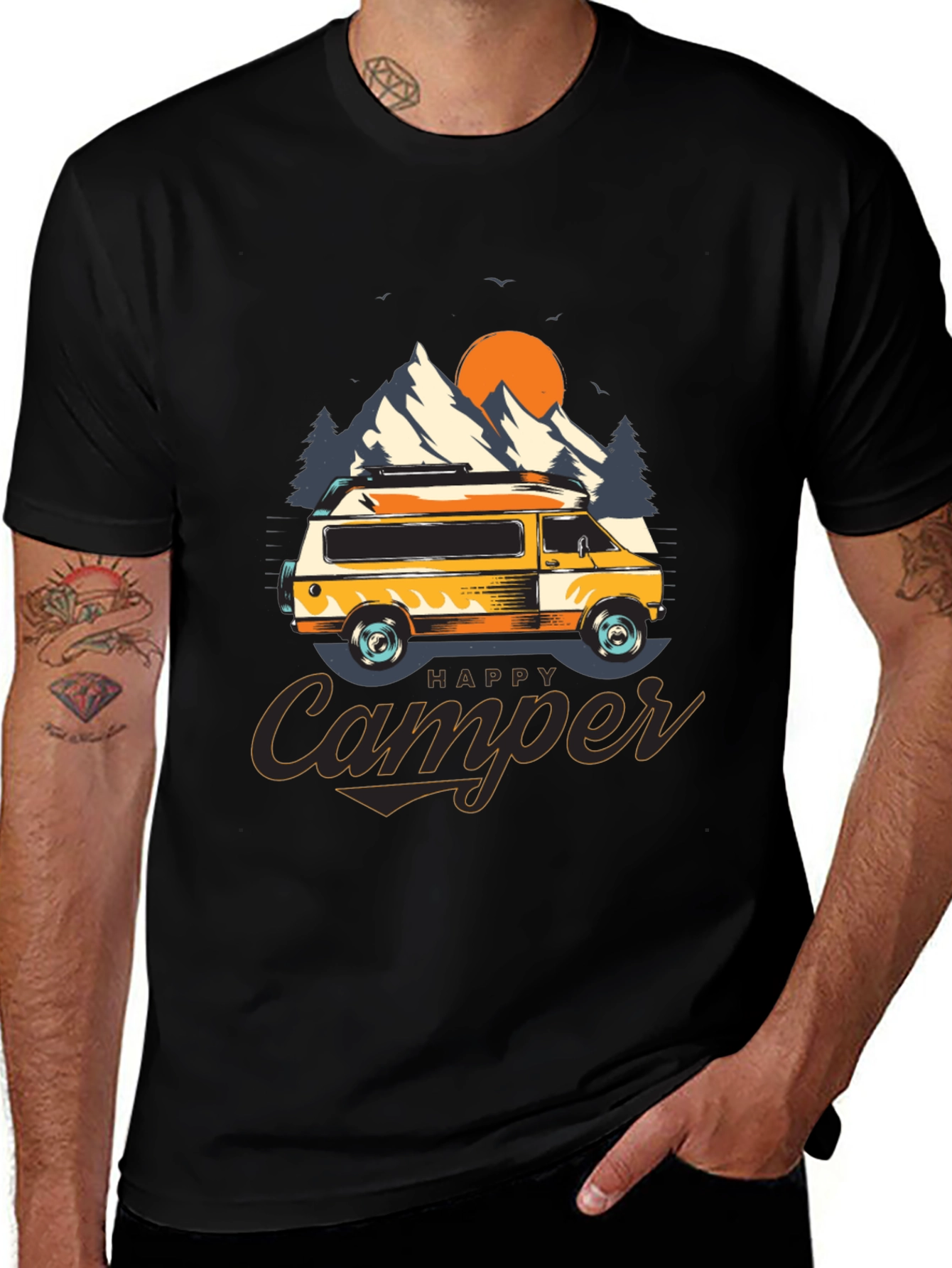 Happy Camper Graphic T-Shirt - Adventure Van Tee