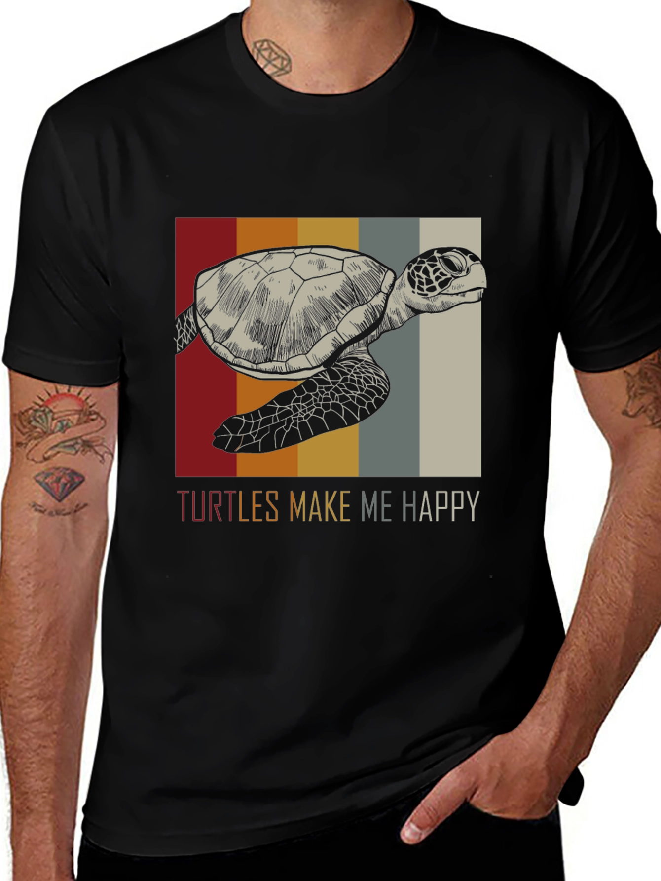 Variant 28 of Turtles Make Me Happy Graphic Tee