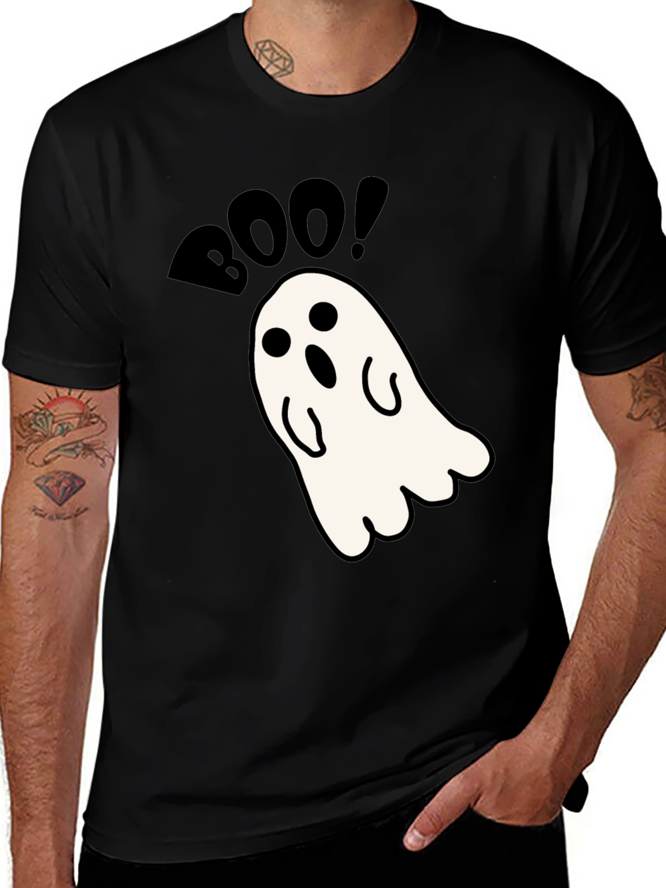 Variant 23 of Boo! Ghost Graphic Tee - Halloween Shirt