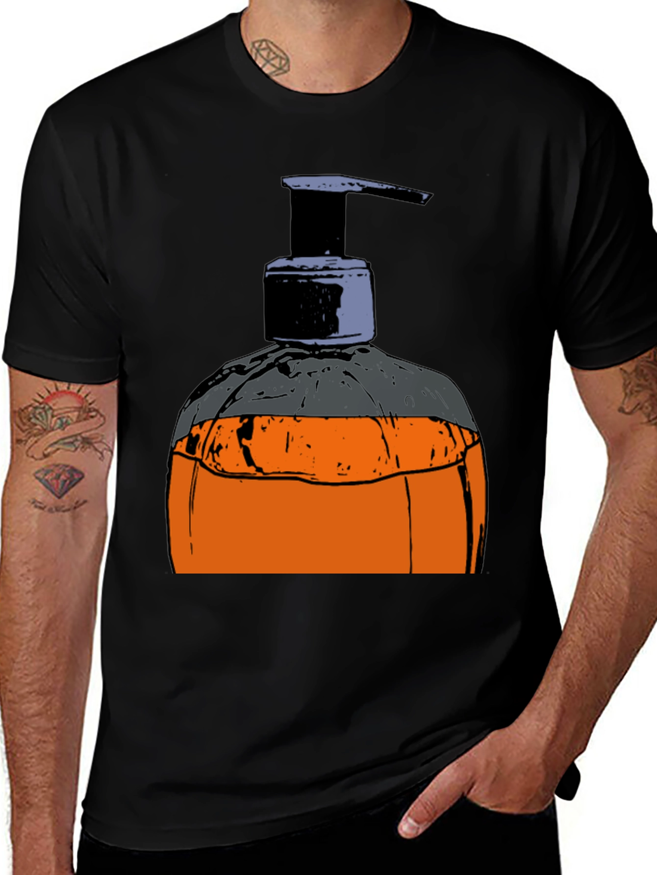 Variant 8 of Hand Soap Dispenser Graphic T-Shirt - Novelty Design