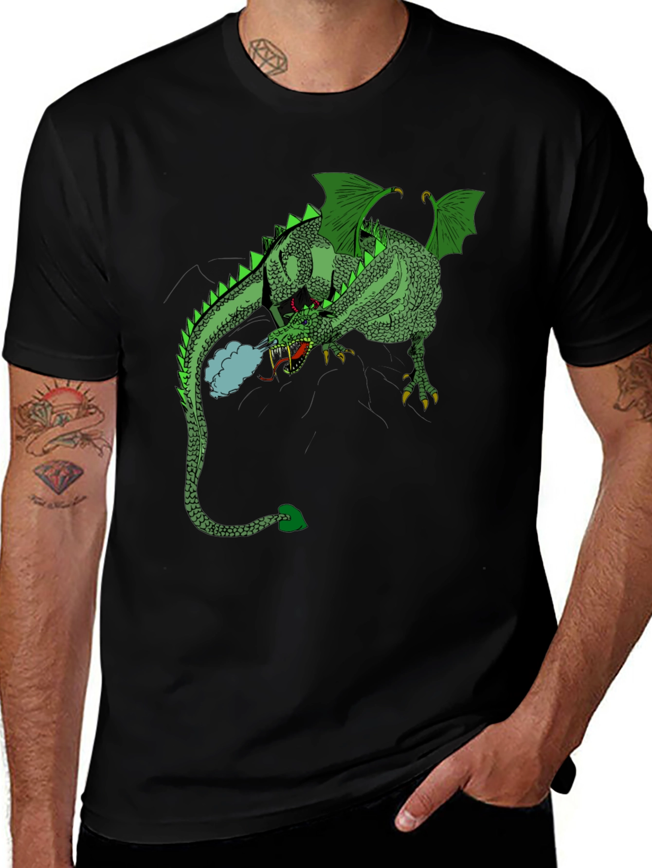 Green Dragon Graphic T-Shirt