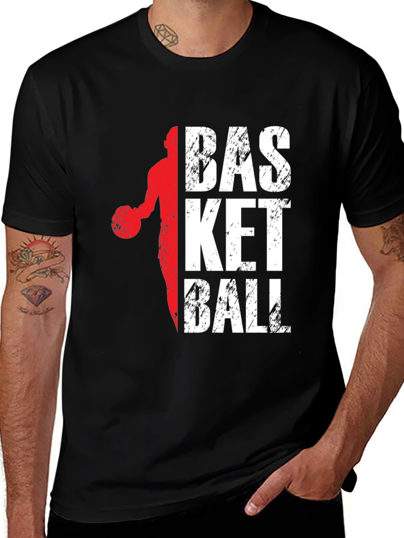 Variant 6 of Basketball Graphic T-Shirt - Black