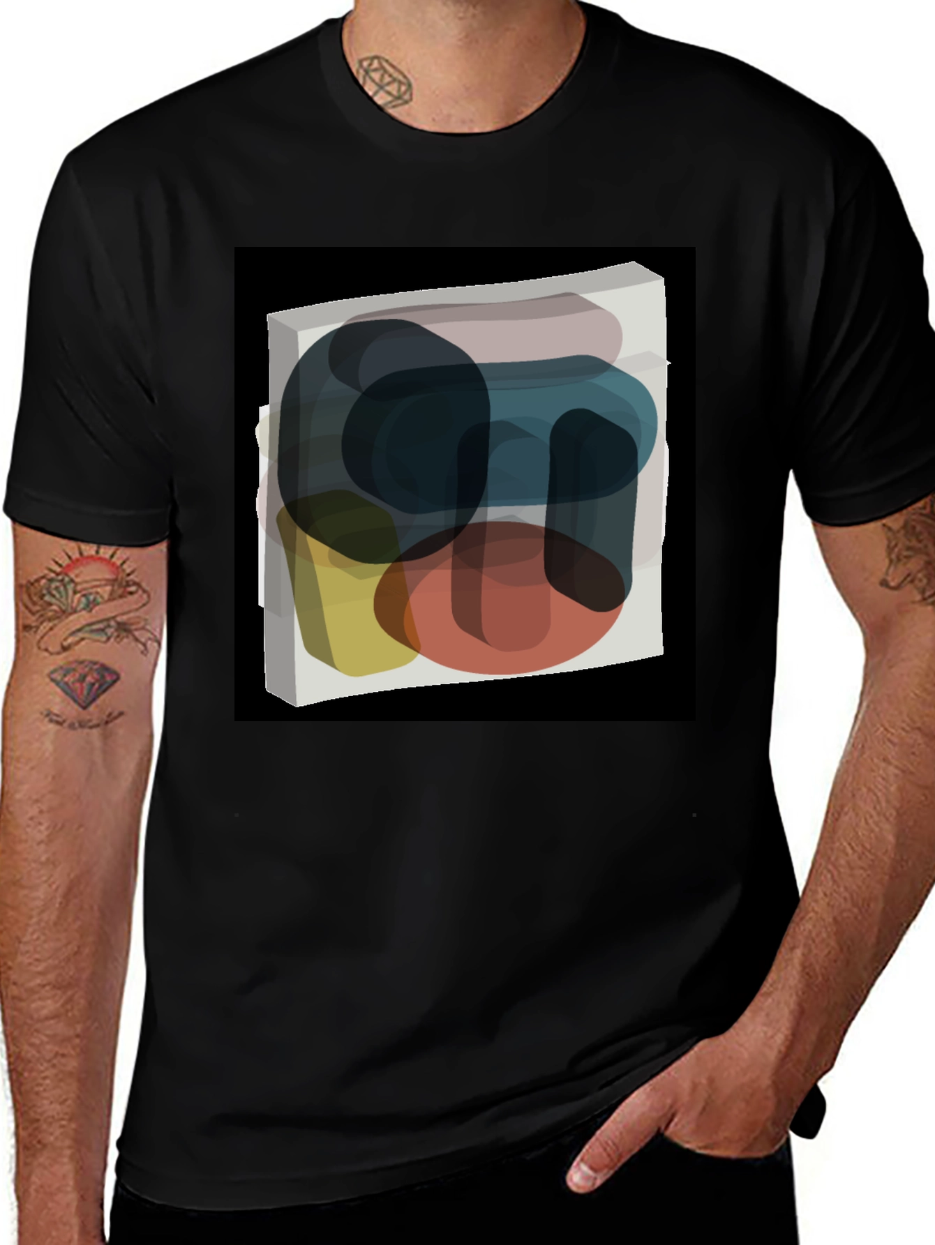 Variant 12 of Abstract Art Graphic Tee - Modern Style