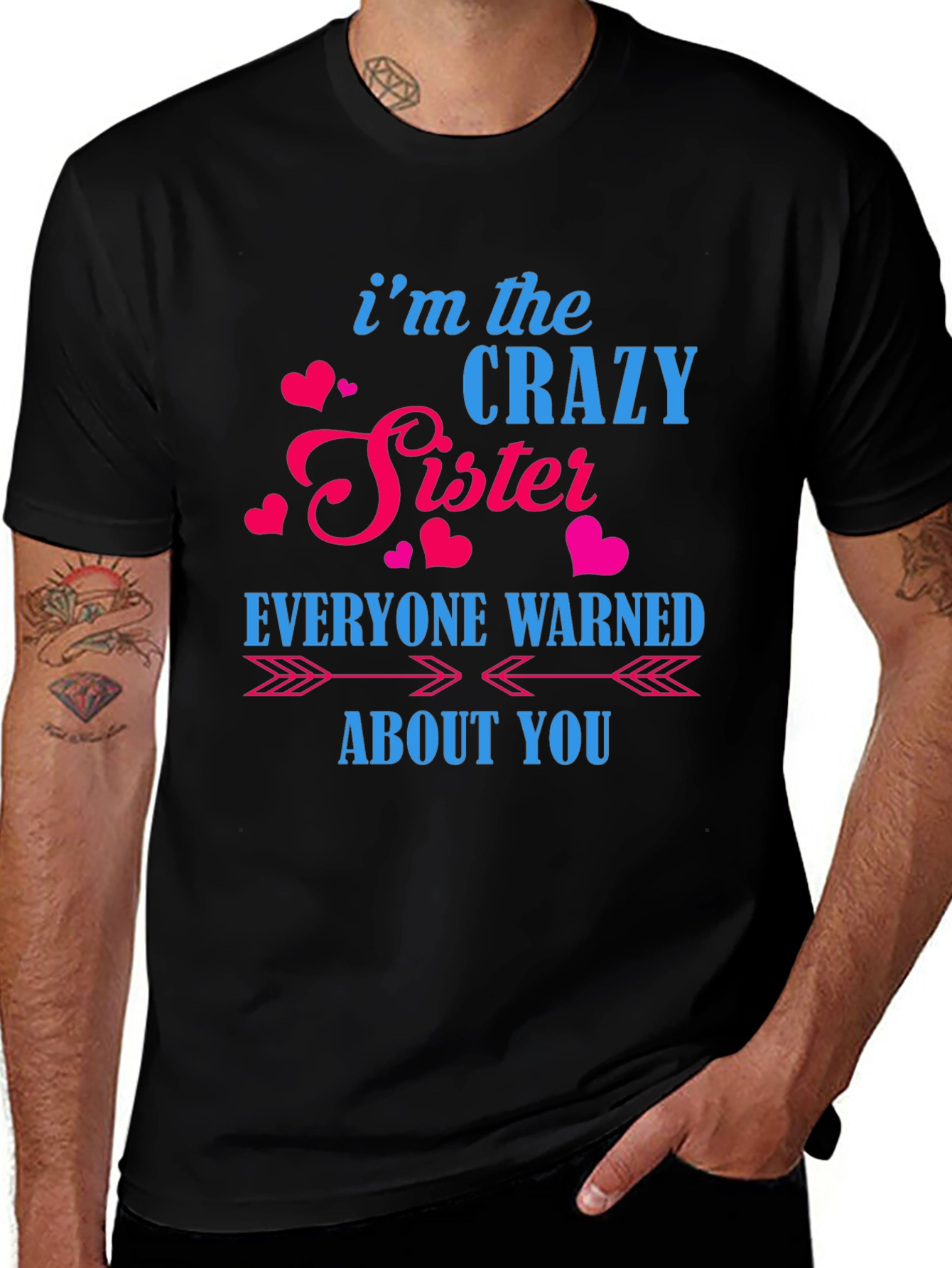 Variant 23 of Crazy Sister T-Shirt - Novelty Gift Tee