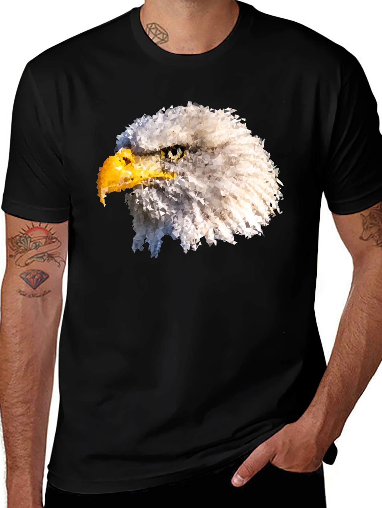 Variant 18 of Geometric Eagle Graphic Tee - Bold Modern Style