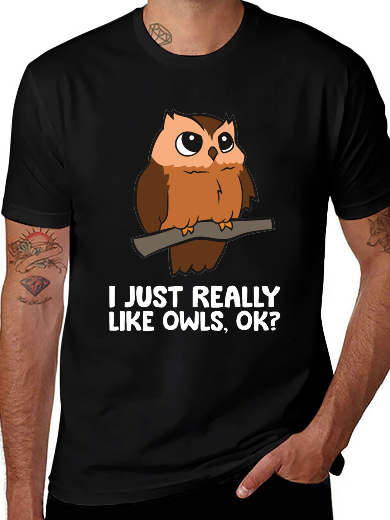 Variant 17 of I Like Owls, OK? Graphic Tee