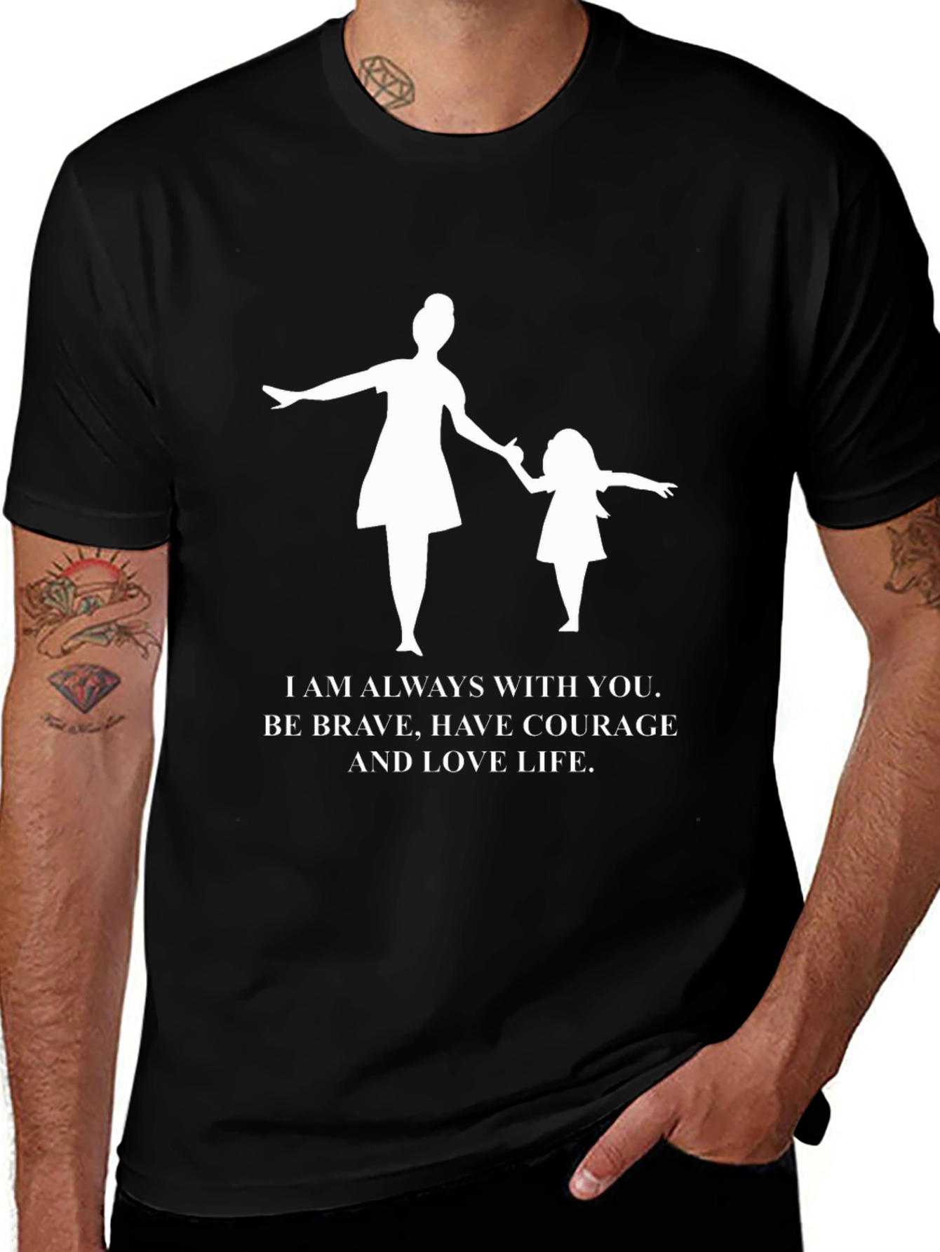 Variant 10 of Mother & Daughter Graphic Tee - Be Brave, Have Courage