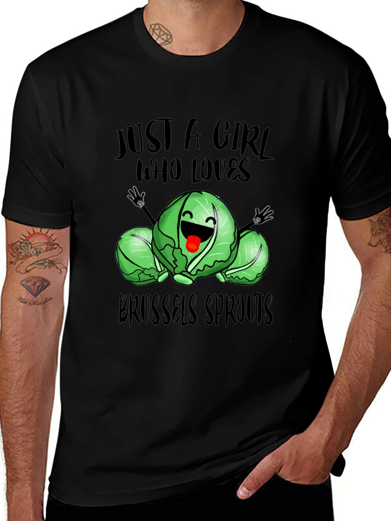 Brussels Sprouts Lover T-Shirt - Cute Girl's Tee